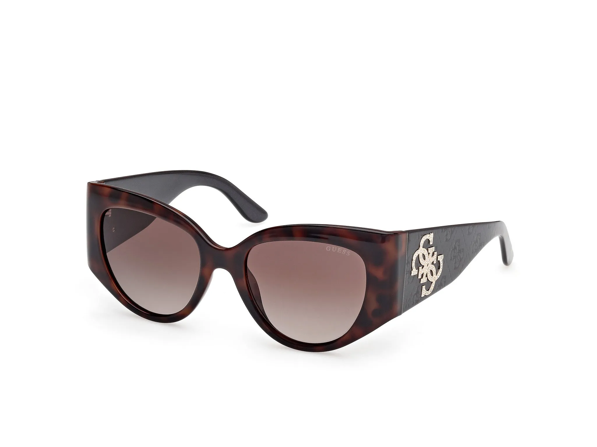 Guess GU00202 52F Occhiali da sole Iniettato Havana Marrone Cat Eye Normale Sfumato - immagine 1