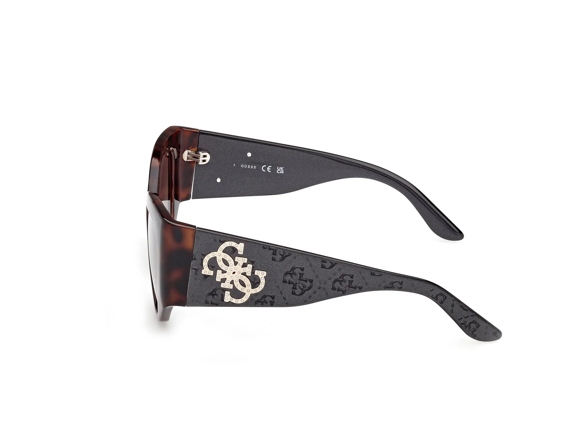 Guess GU00202 52F Occhiali da sole Iniettato Havana Marrone Cat Eye Normale Sfumato - immagine 3
