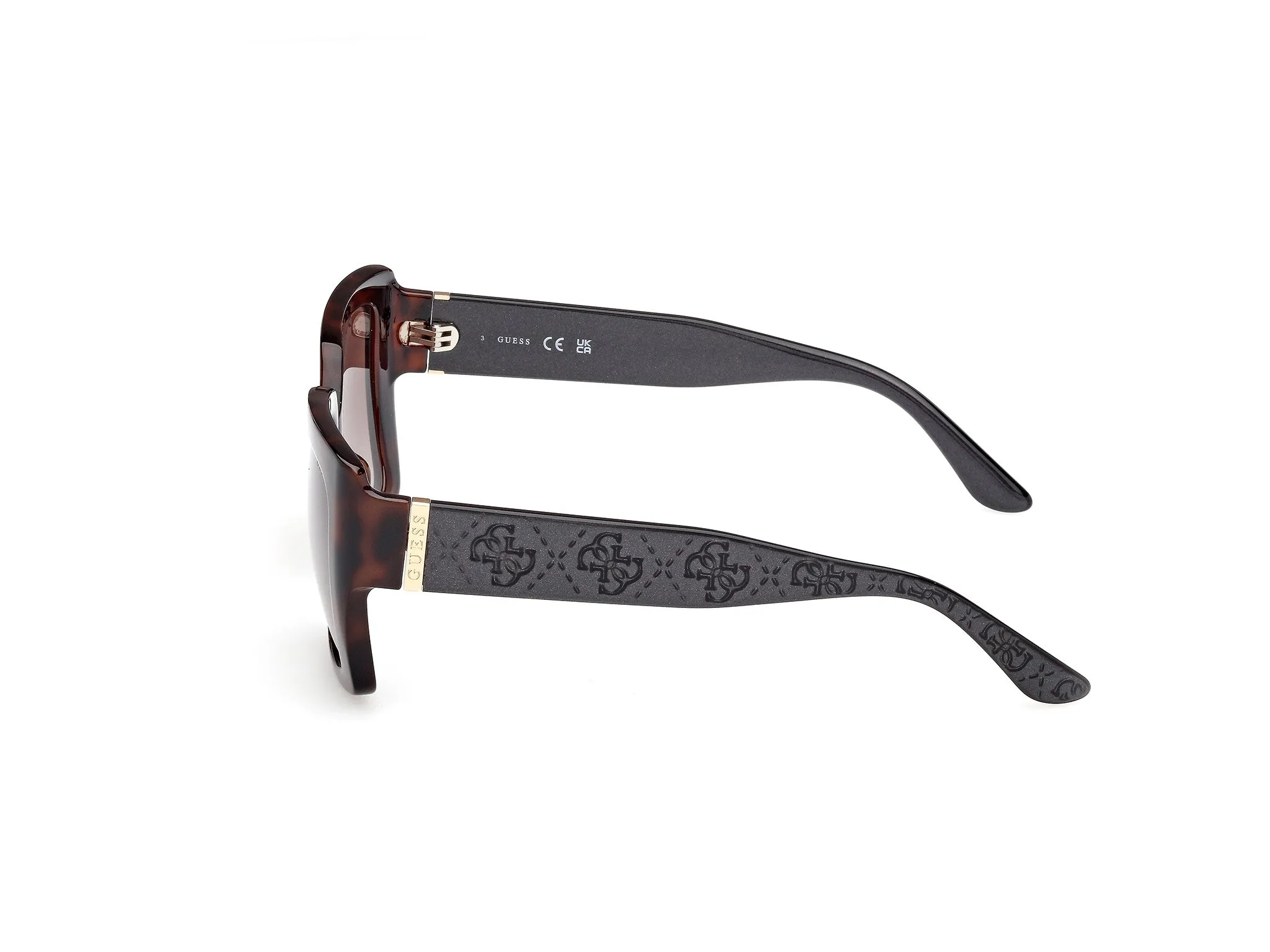 Guess GU00200 52F Occhiali da sole Iniettato Havana Marrone Squadrata Normale Sfumato - immagine 3