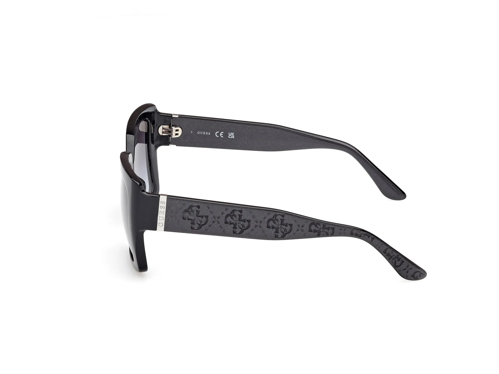 Guess GU00200 01B Occhiali da sole Iniettato Nero Fumo Squadrata Normale - immagine 3