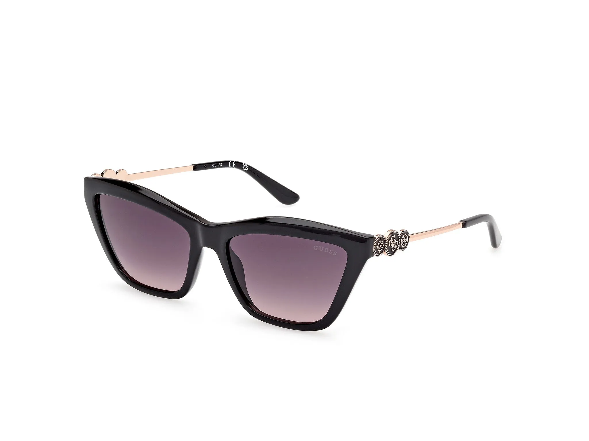 Guess GU00199 05B Occhiali da sole Iniettato Nero Fumo Squadrata Normale - immagine 1