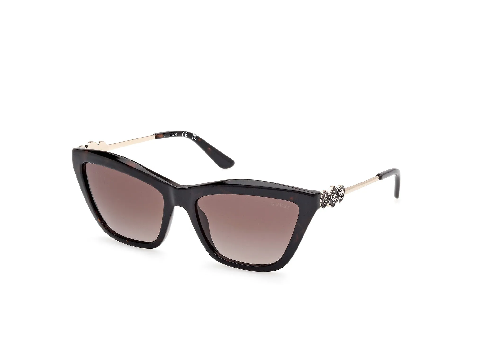 Guess GU00199 52F Occhiali da sole Iniettato Havana Marrone Squadrata Normale Sfumato - immagine 1