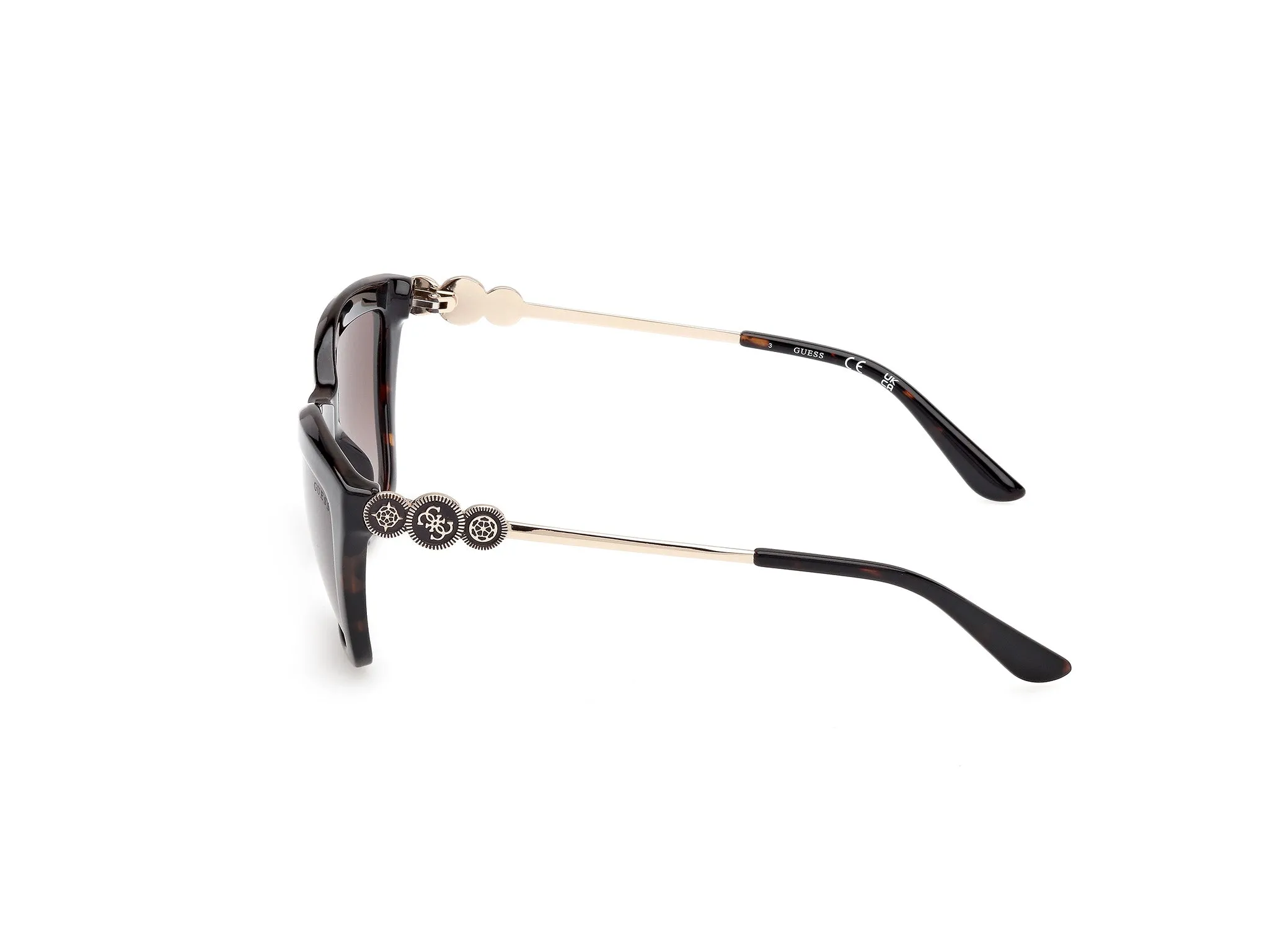 Guess GU00199 52F Occhiali da sole Iniettato Havana Marrone Squadrata Normale Sfumato - immagine 3