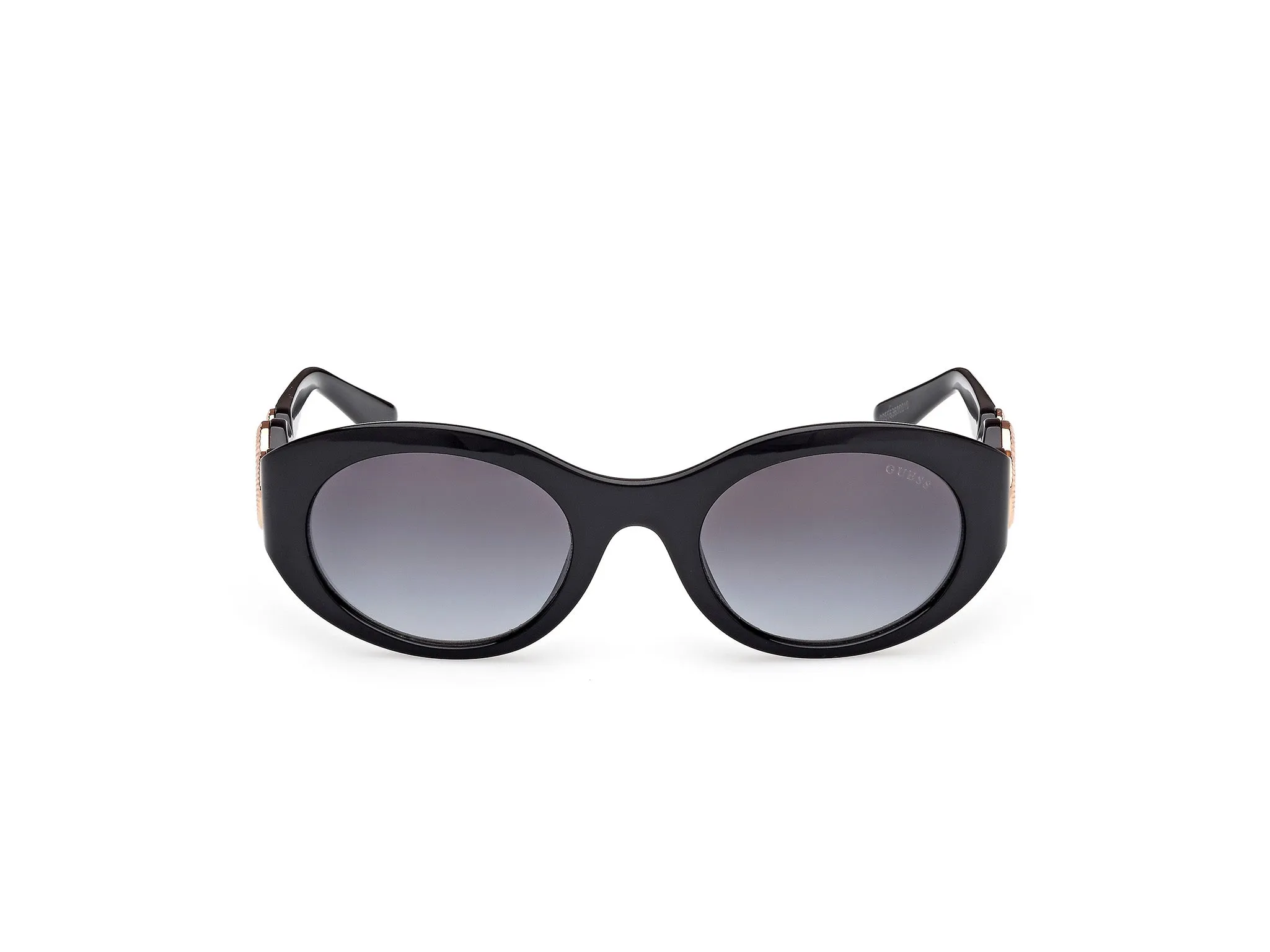 Guess GU00198-H 01B Occhiali da sole Iniettato Nero Fumo Rotonda Normale - immagine 2
