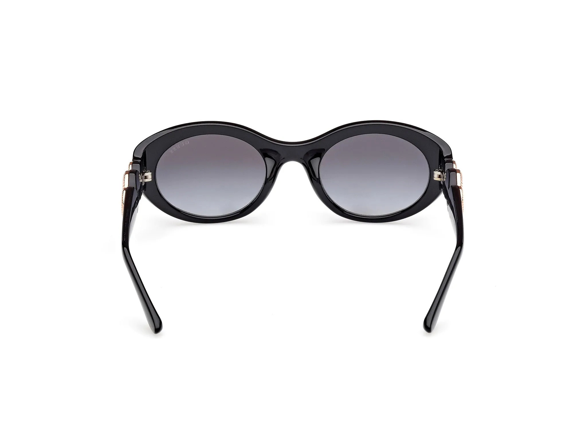Guess GU00198-H 01B Occhiali da sole Iniettato Nero Fumo Rotonda Normale - immagine 4