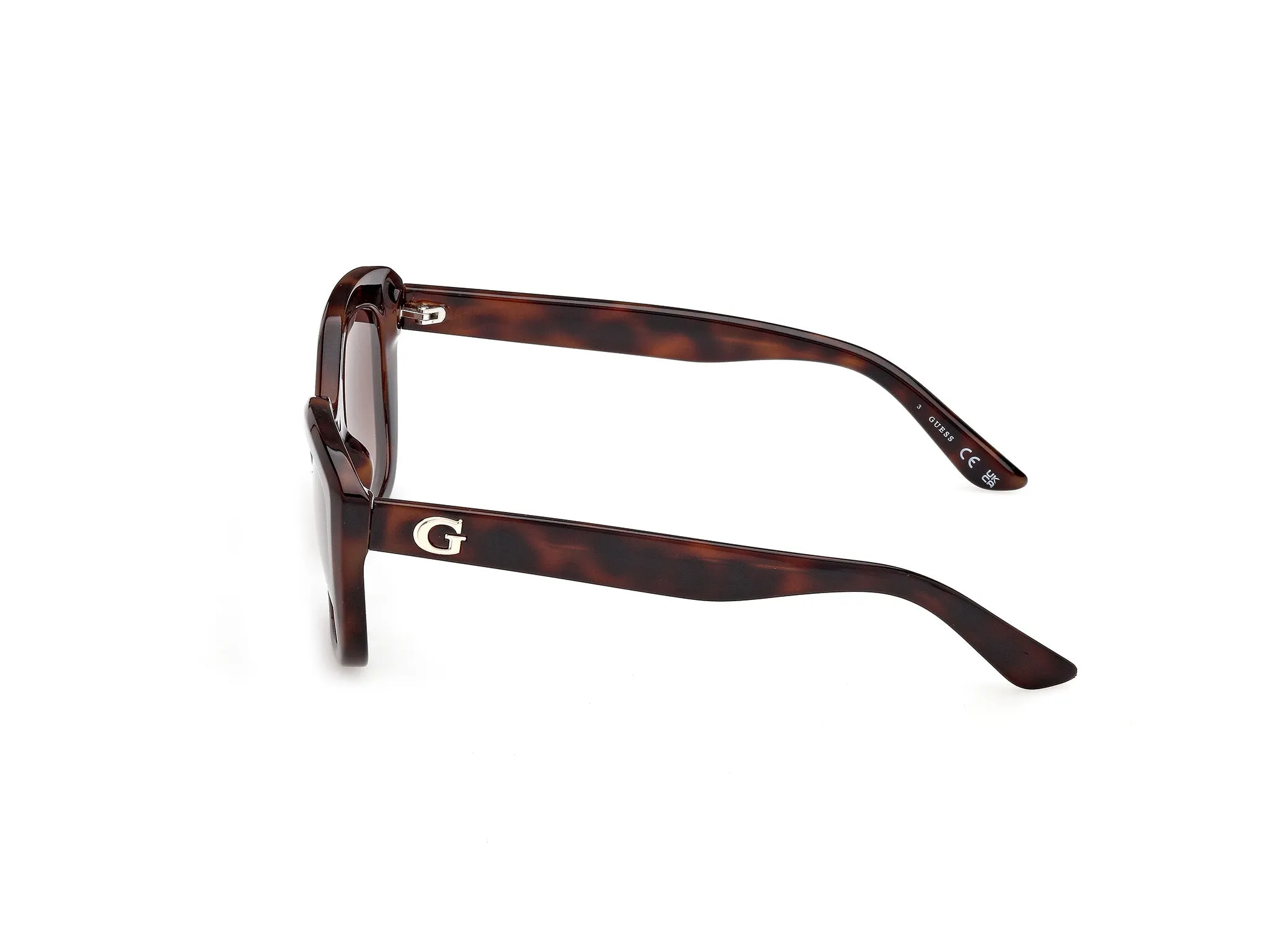 Guess GU00196 52F Occhiali da sole Iniettato Havana Marrone Squadrata Normale Sfumato - immagine 3