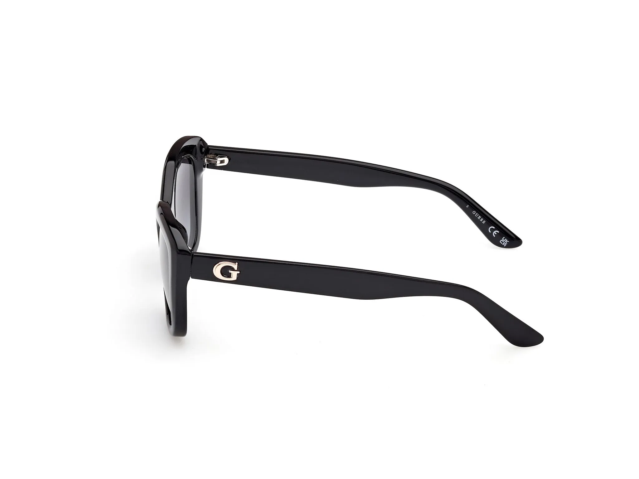 Guess GU00196 01B Occhiali da sole Iniettato Nero Fumo Squadrata Normale - immagine 3
