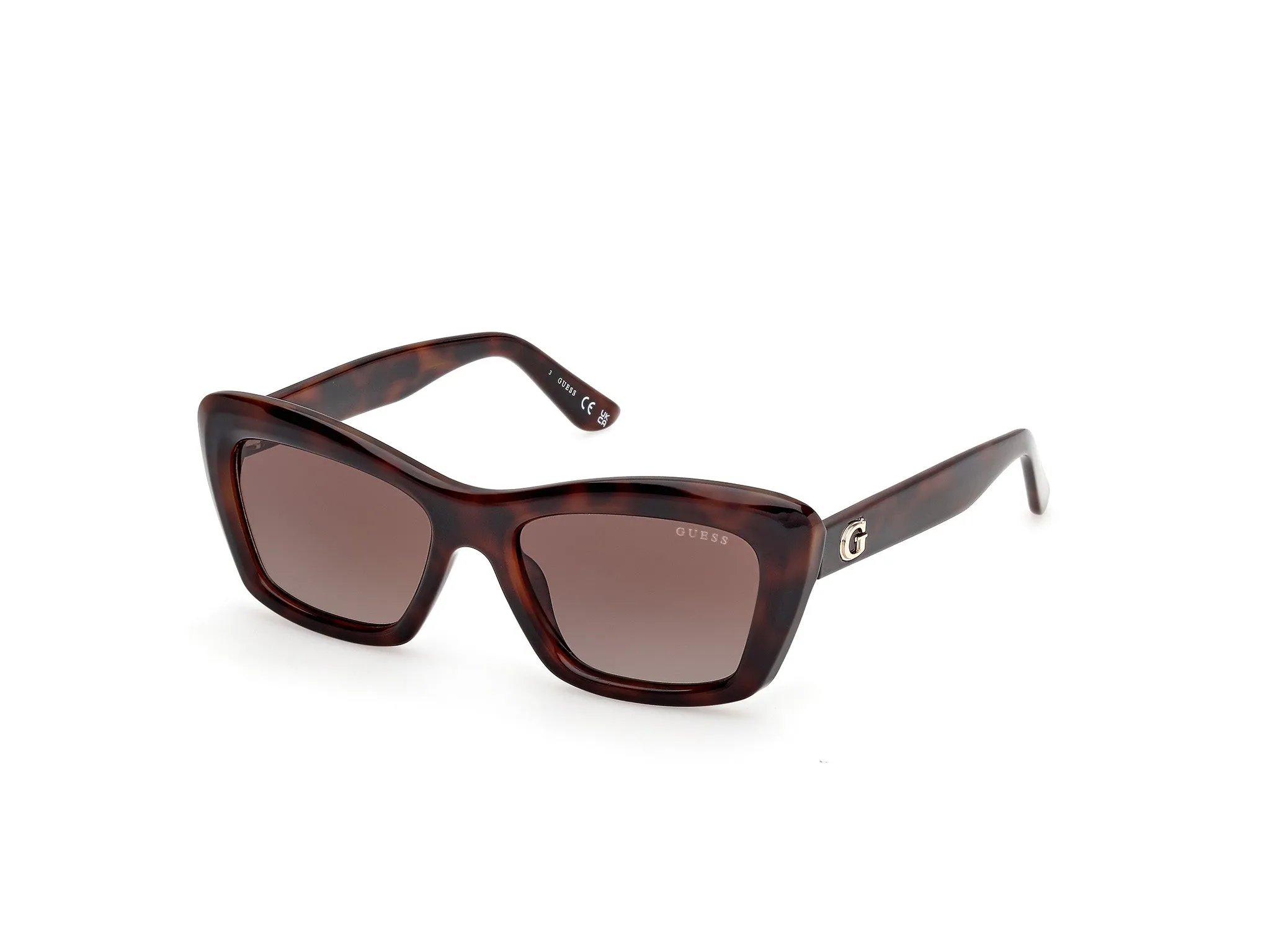 Guess GU00195 52F Occhiali da sole Iniettato Havana Marrone Squadrata Normale - immagine 1