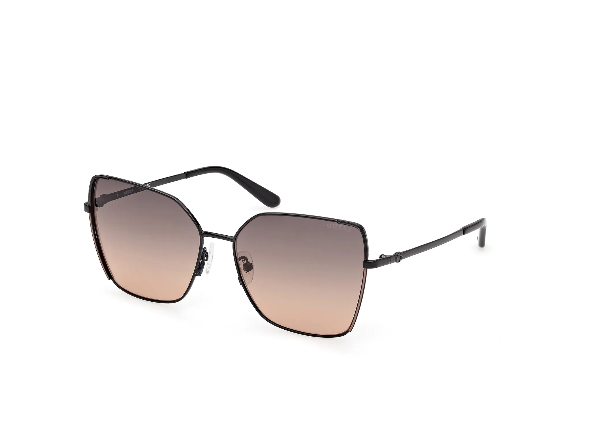 Guess GU00192 01B Occhiali da sole Metallo Nero Fumo Farfalla Normale - immagine 1