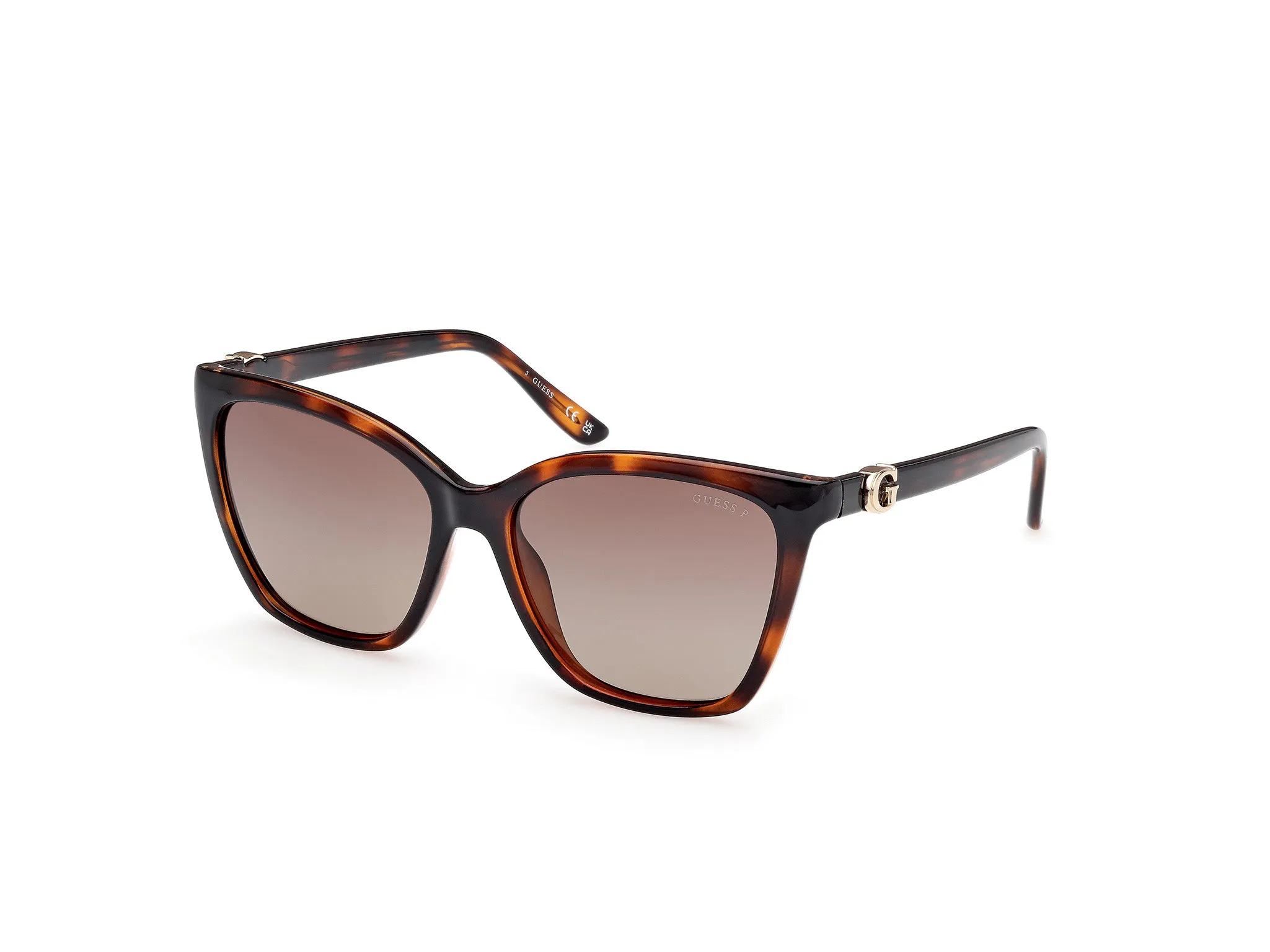 Guess GU00191 52H Occhiali da sole Iniettato Havana Marrone Squadrata Polarizzata Sfumato - immagine 1