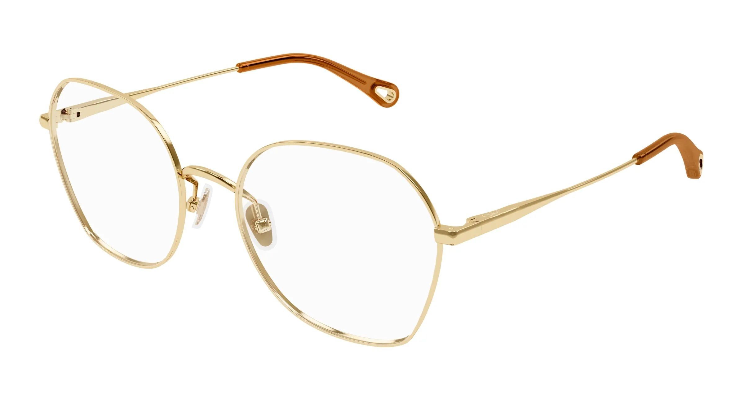 Chloé CH0320O 001 Montature da vista Metallo Oro Trasparente Squadrata - immagine 1