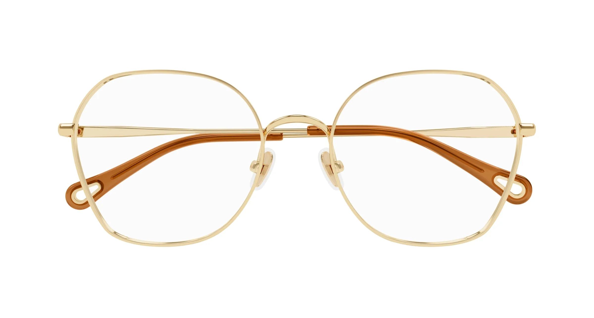 Chloé CH0320O 001 Montature da vista Metallo Oro Trasparente Squadrata - immagine 2