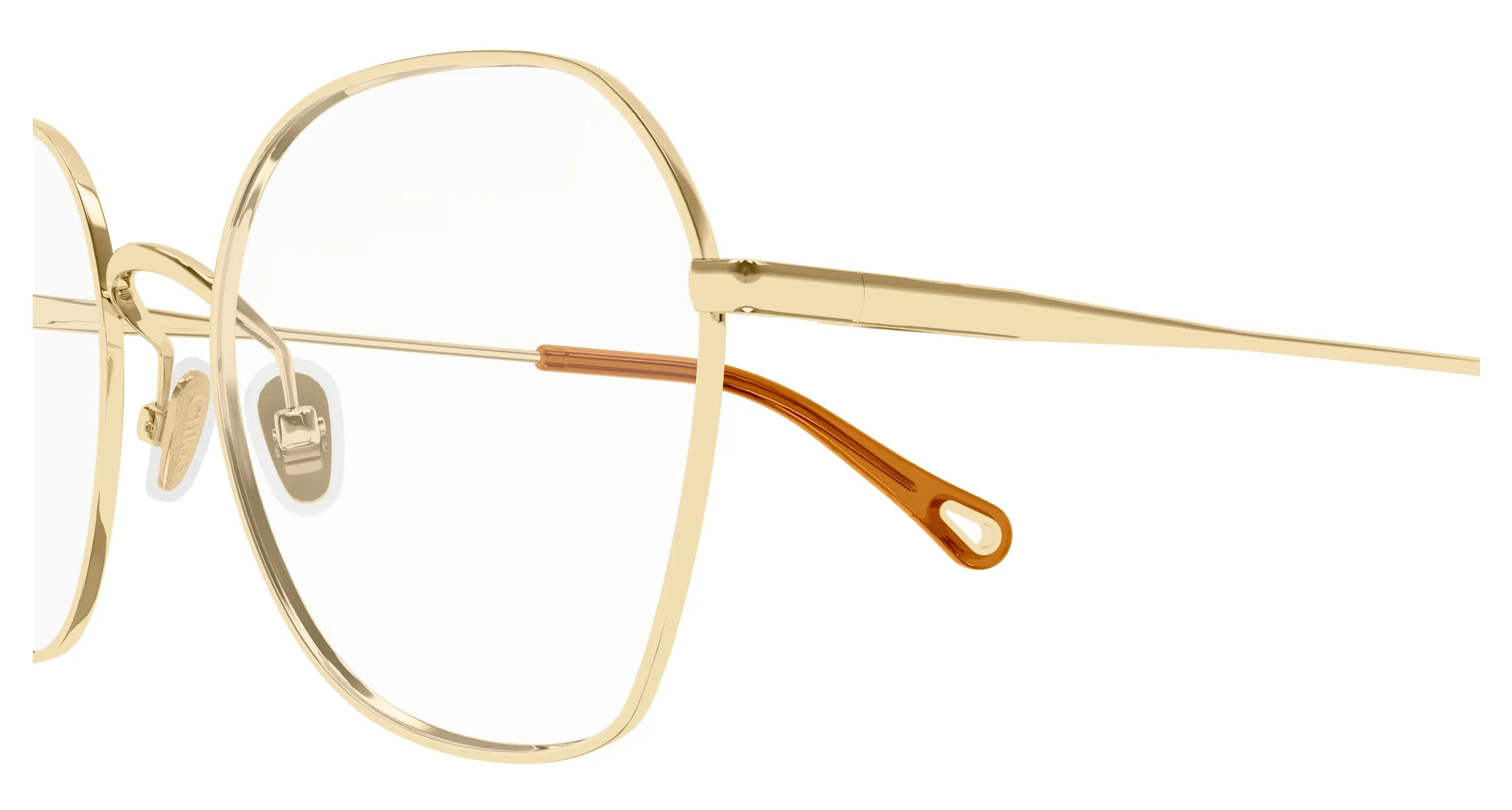 Chloé CH0320O 001 Montature da vista Metallo Oro Trasparente Squadrata - immagine 3