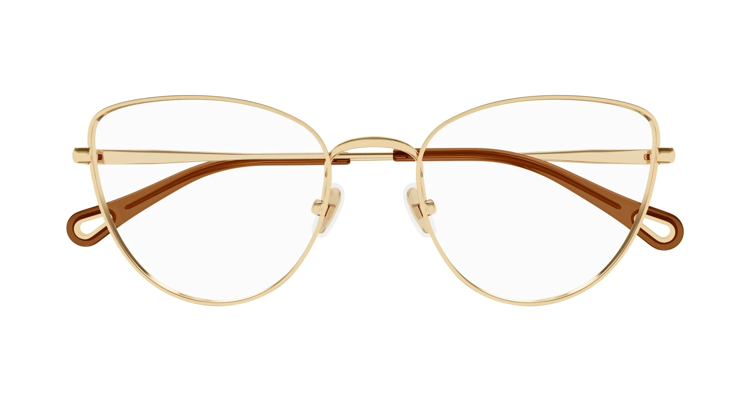 Chloé CH0319O 001 Montature da vista Metallo Oro Trasparente Cat Eye - immagine 2