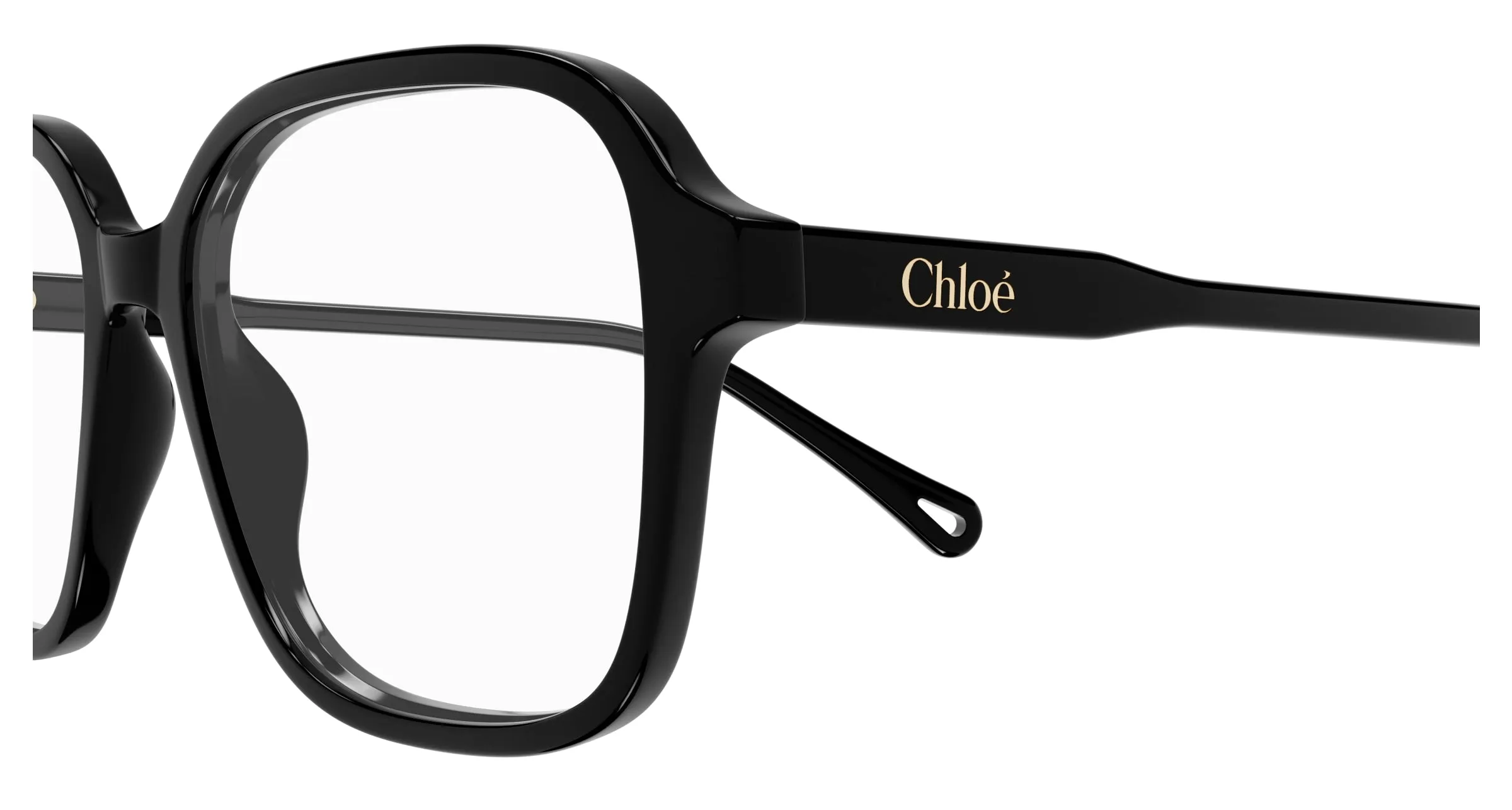 Chloé CH0313O 001 Montature da vista Acetato Nero Trasparente Squadrata - immagine 3