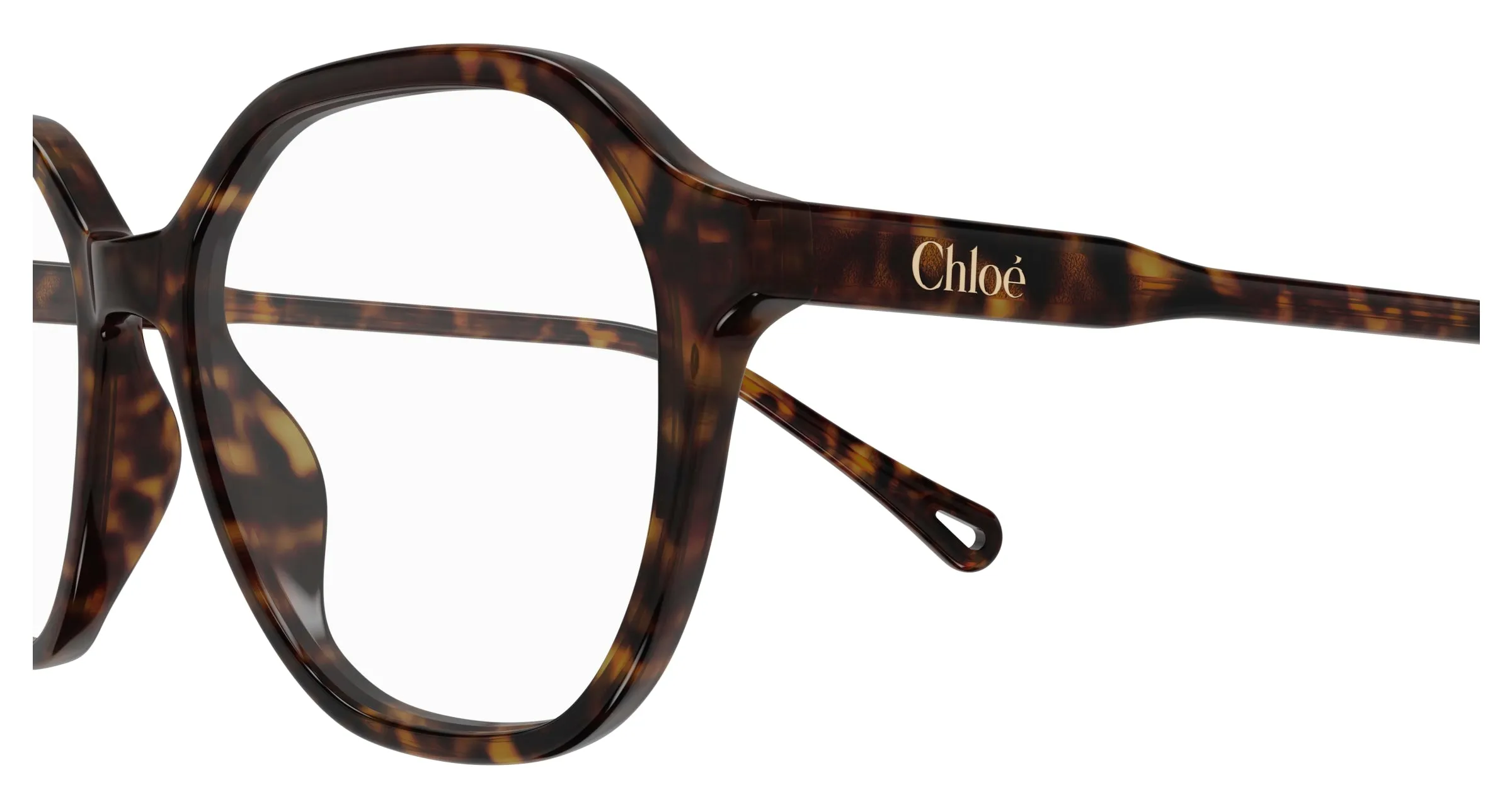 Chloé CH0312O 002 Montature da vista Acetato Havana Trasparente Squadrata - immagine 3