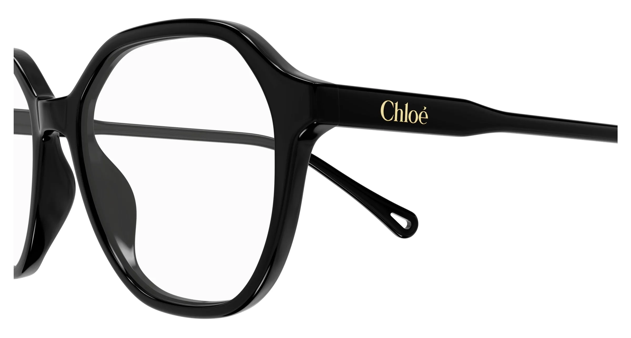 Chloé CH0312O 001 Montature da vista Acetato Nero Trasparente Squadrata - immagine 3