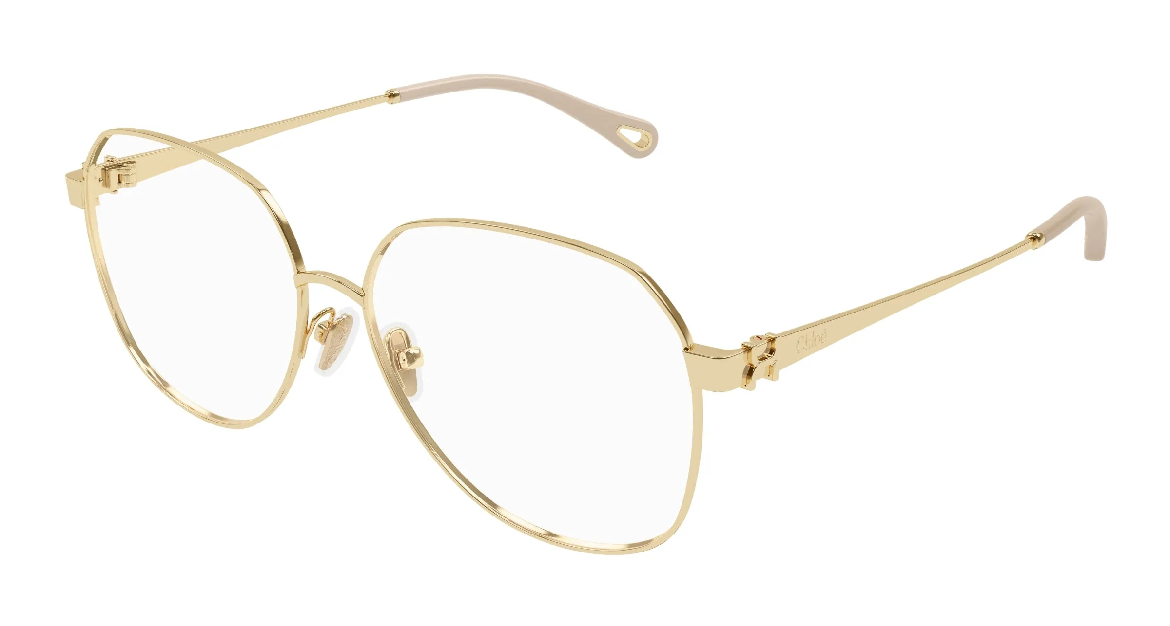 Chloé CH0307O 001 Montature da vista Metallo Oro Trasparente Rotonda - immagine 1