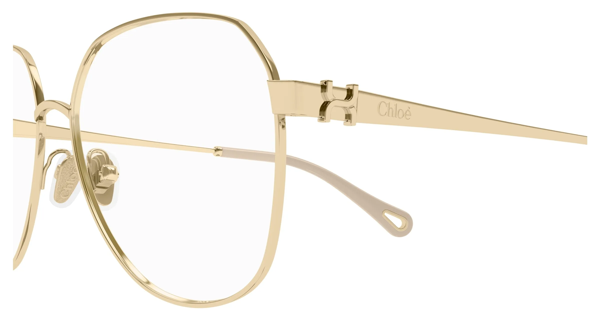 Chloé CH0307O 001 Montature da vista Metallo Oro Trasparente Rotonda - immagine 3