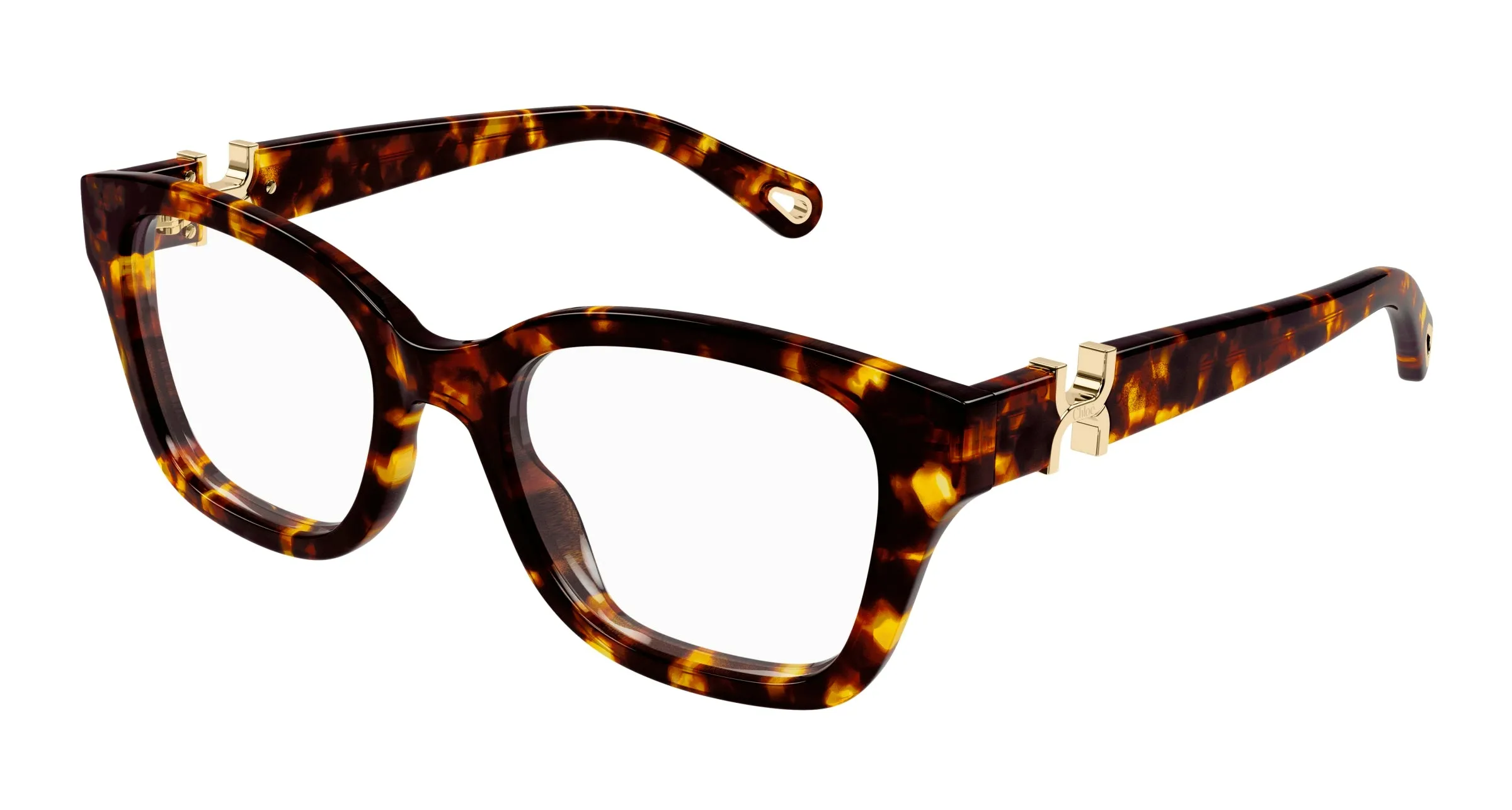 Chloé CH0305O 006 Montature da vista Acetato Havana Trasparente Squadrata - immagine 1