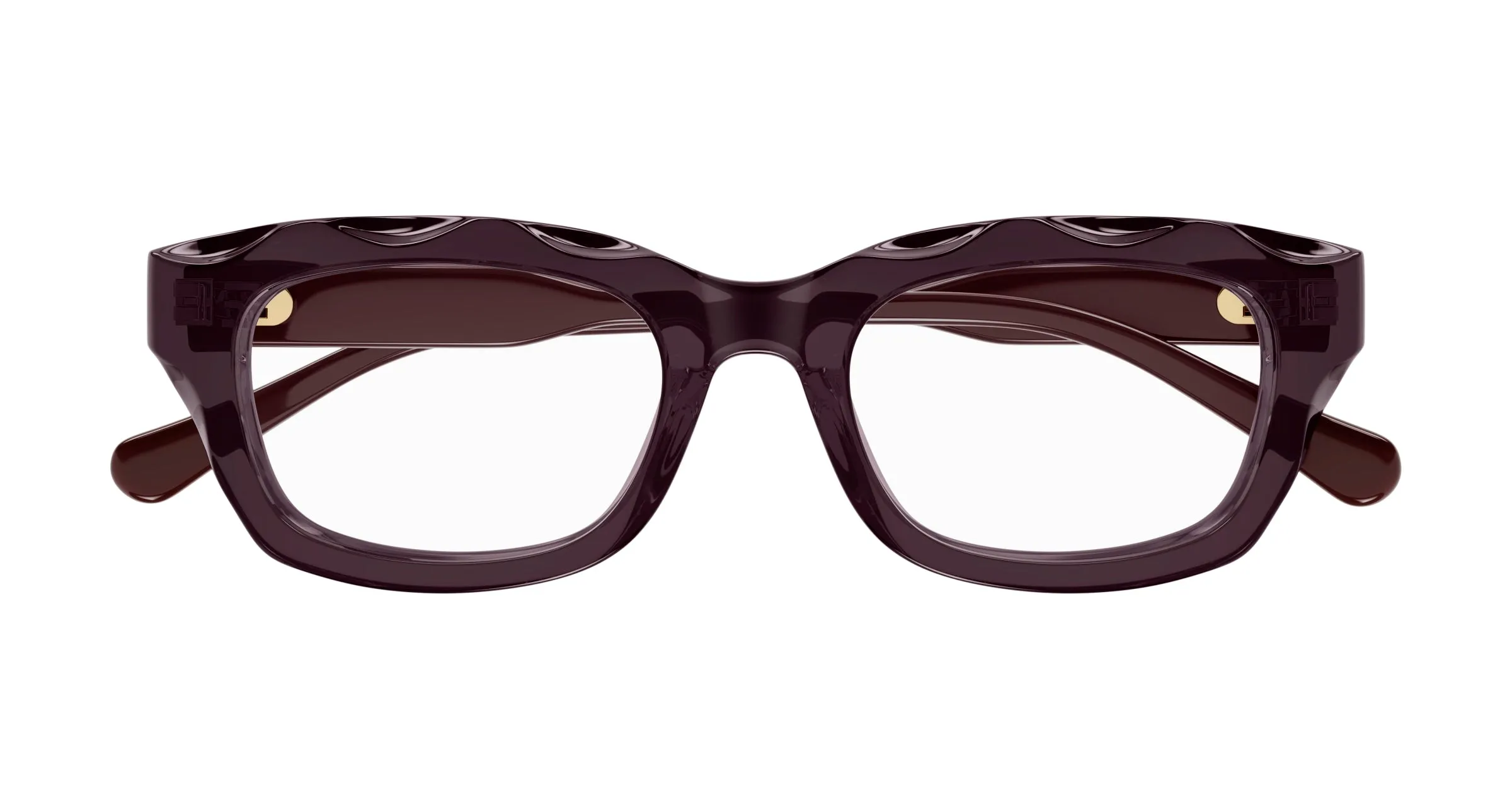 Chloé CH0297O 006 Montature da vista Acetato Viola Trasparente Squadrata - immagine 2