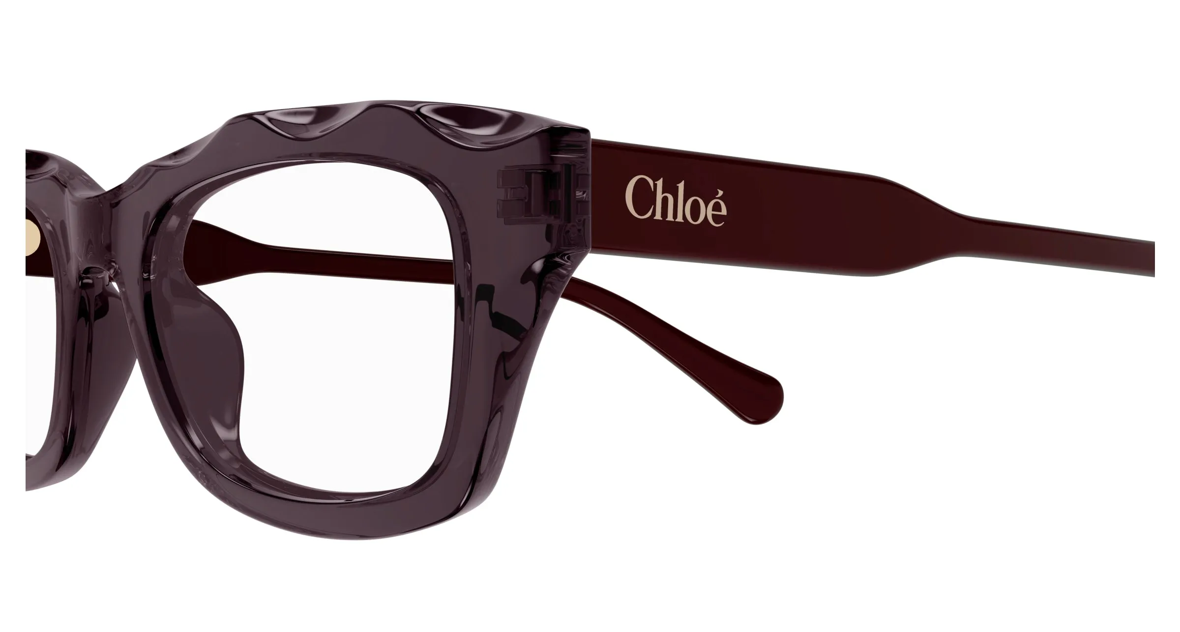 Chloé CH0297O 006 Montature da vista Acetato Viola Trasparente Squadrata - immagine 3
