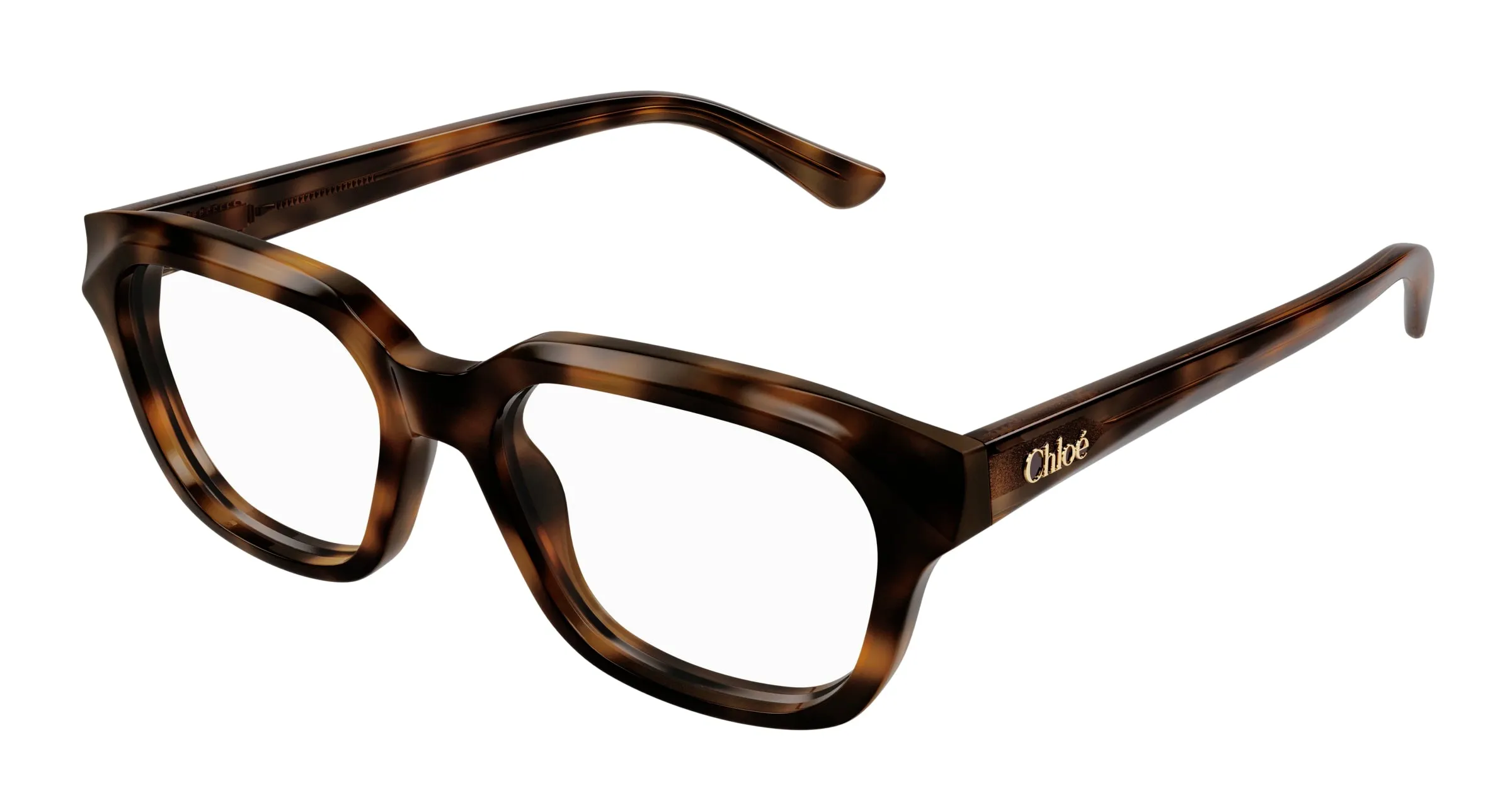 Chloé CH0292O 007 Montature da vista Acetato Havana Trasparente Squadrata - immagine 1
