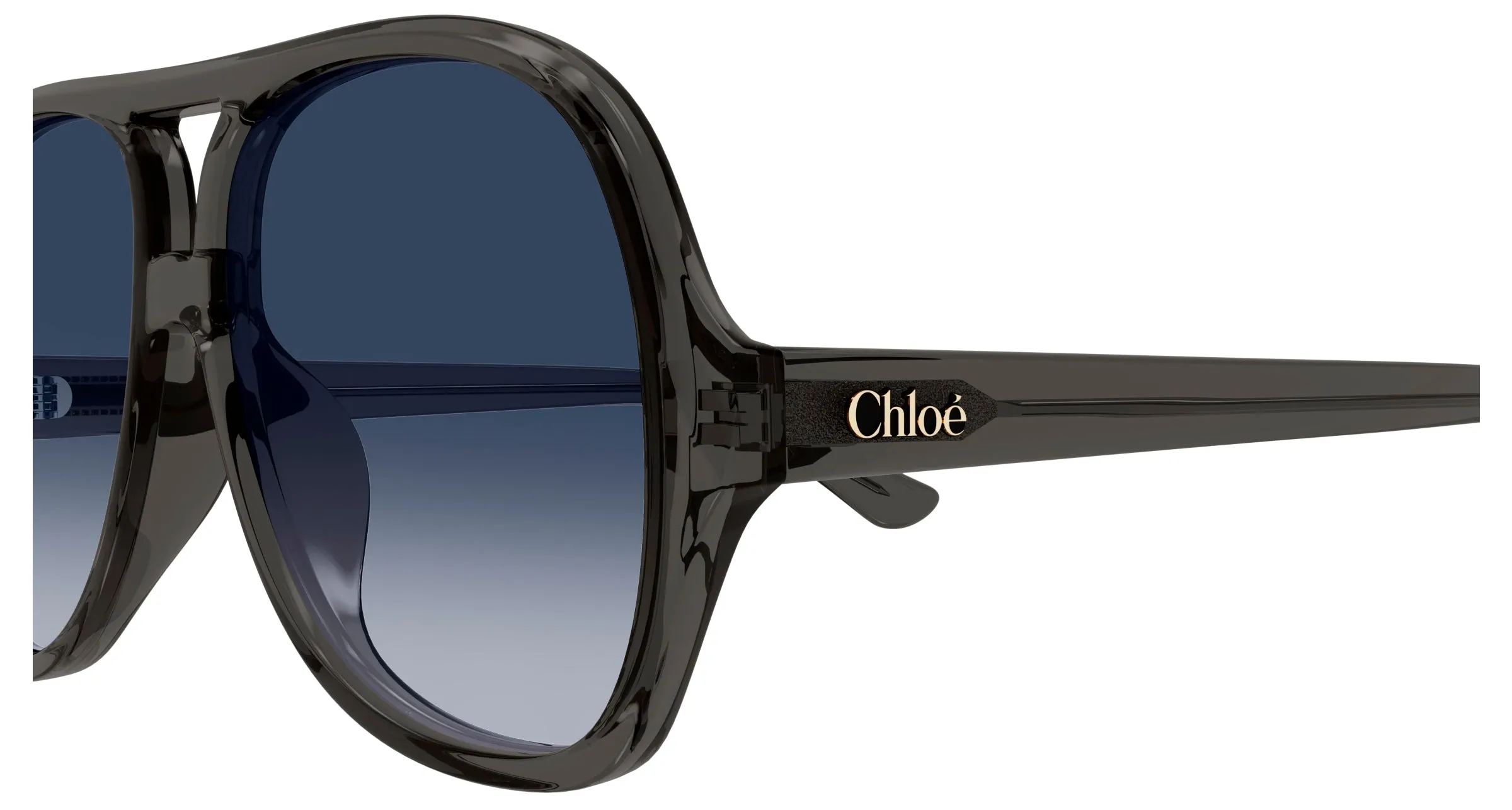 Chloé CH0289S 001 Occhiali da sole Acetato Grigio Blu Pilot - immagine 3