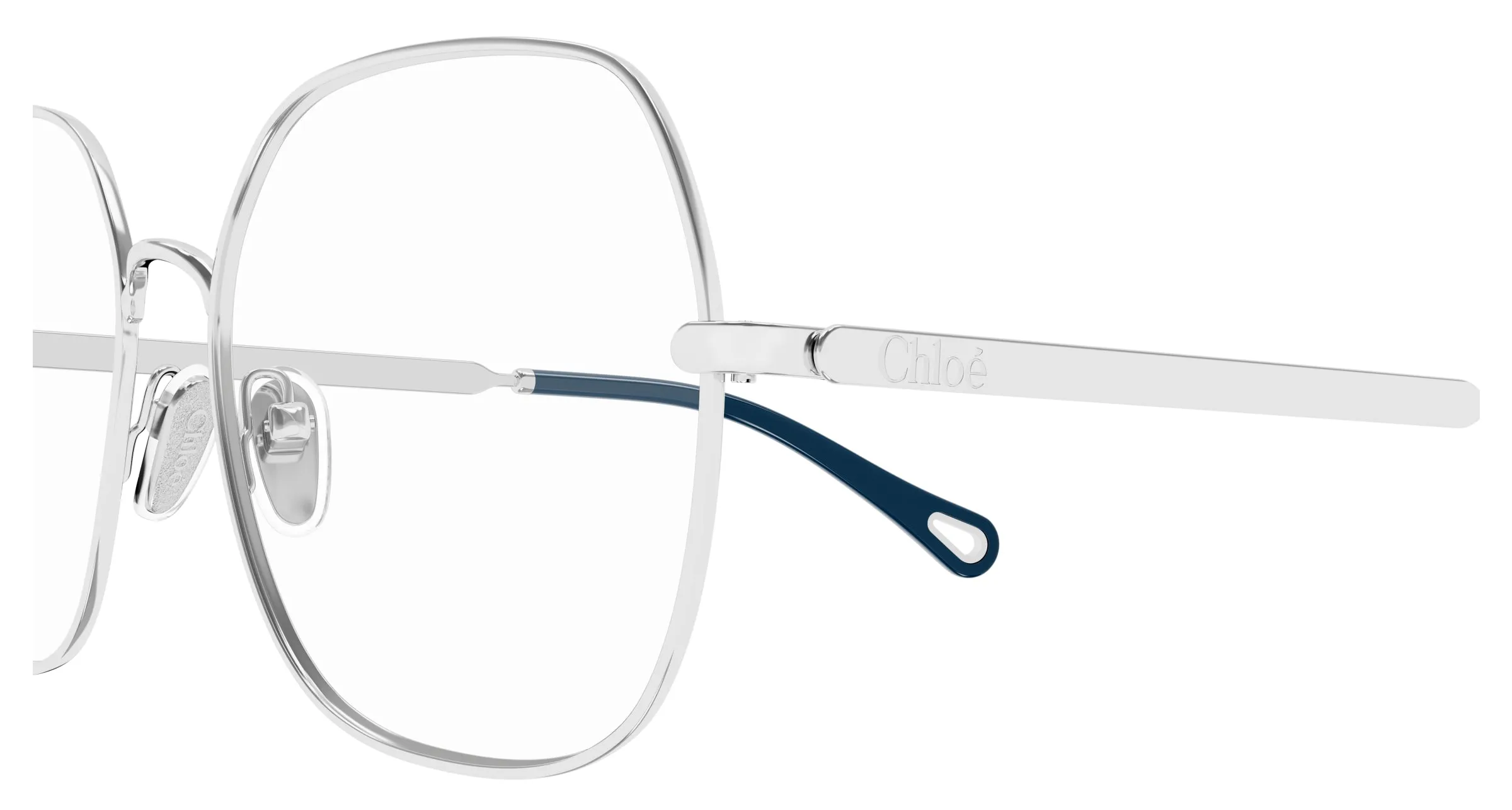 Chloé CH0284O 003 Montature da vista Metallo Argento Trasparente Squadrata - immagine 3