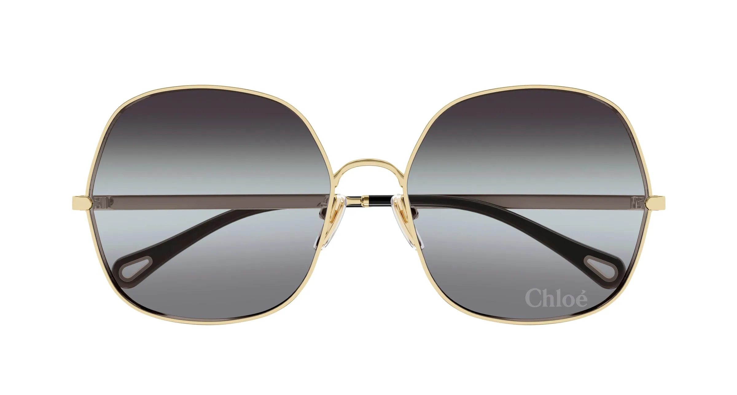 Chloé CH0282S 001 Occhiali da sole Metallo Oro Grigio Squadrata - immagine 2