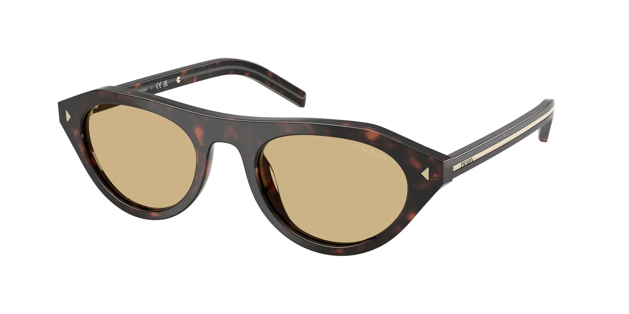 Prada PR B15S 17N70R Occhiali da sole Acetato Tartaruga Marrone Geometrica Normale - immagine 1