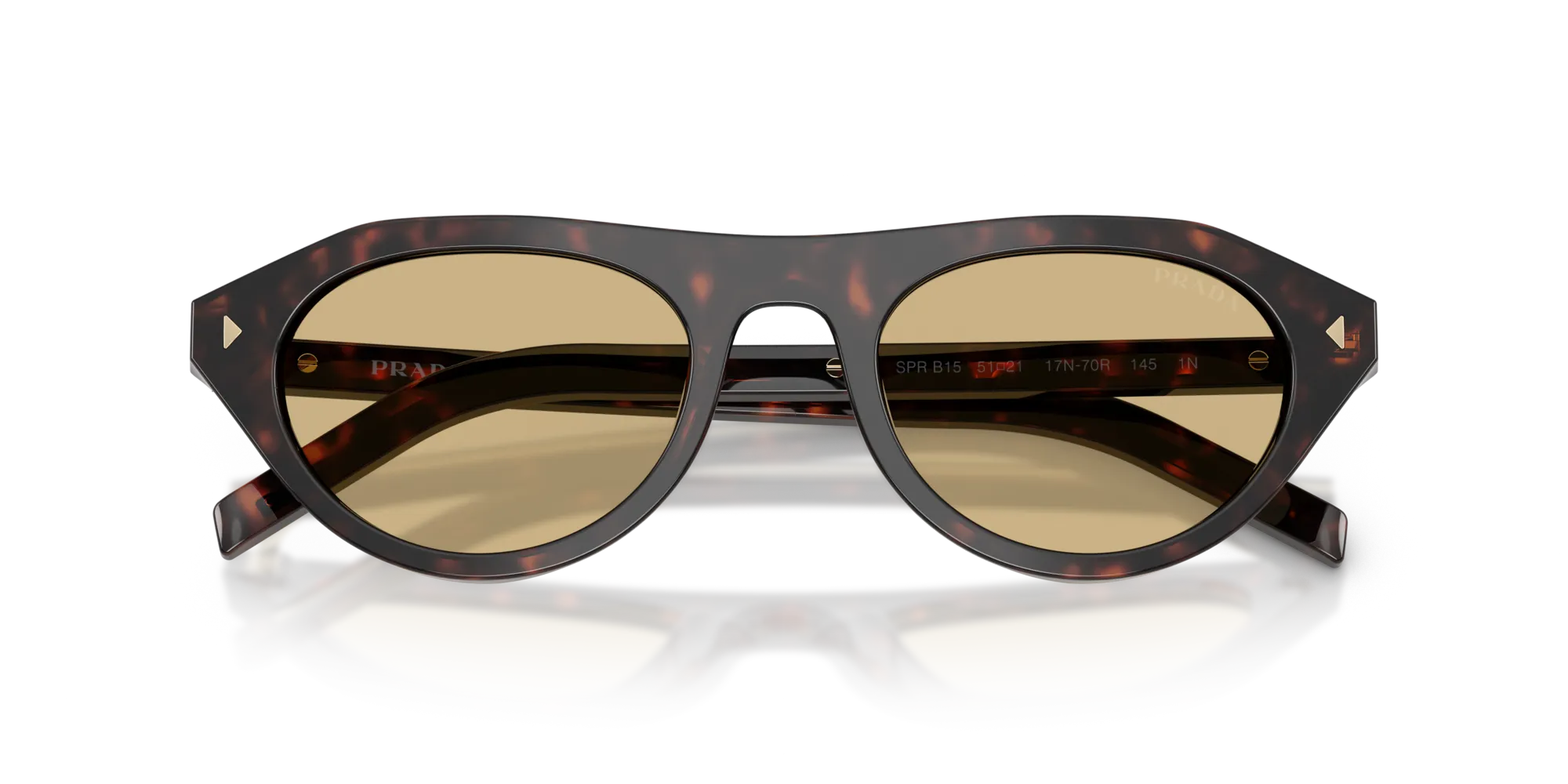 Prada PR B15S 17N70R Occhiali da sole Acetato Tartaruga Marrone Geometrica Normale - immagine 2