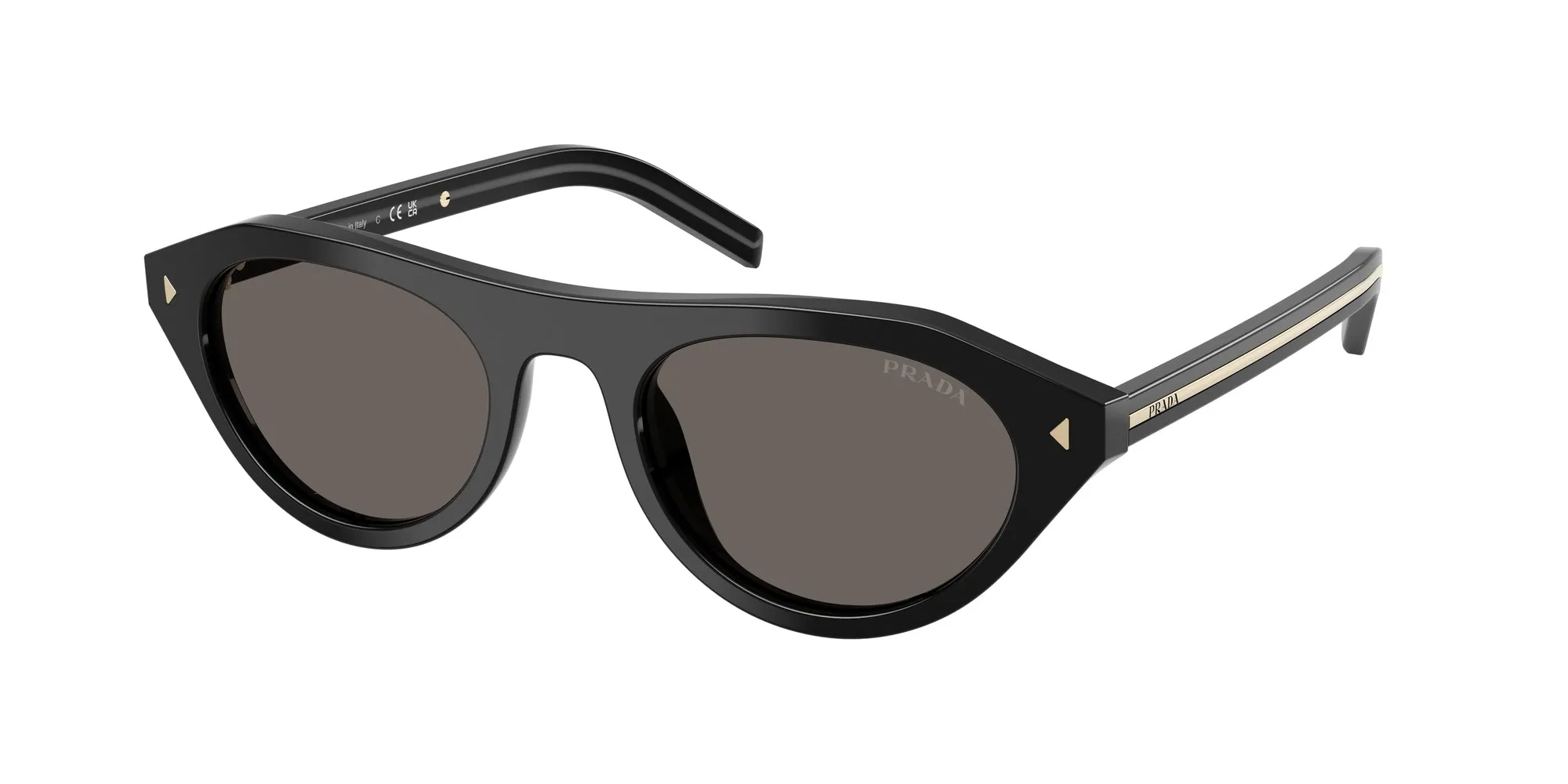 Prada PR B15S 16K731 Occhiali da sole Acetato Nero Grigio Geometrica Normale - immagine 1