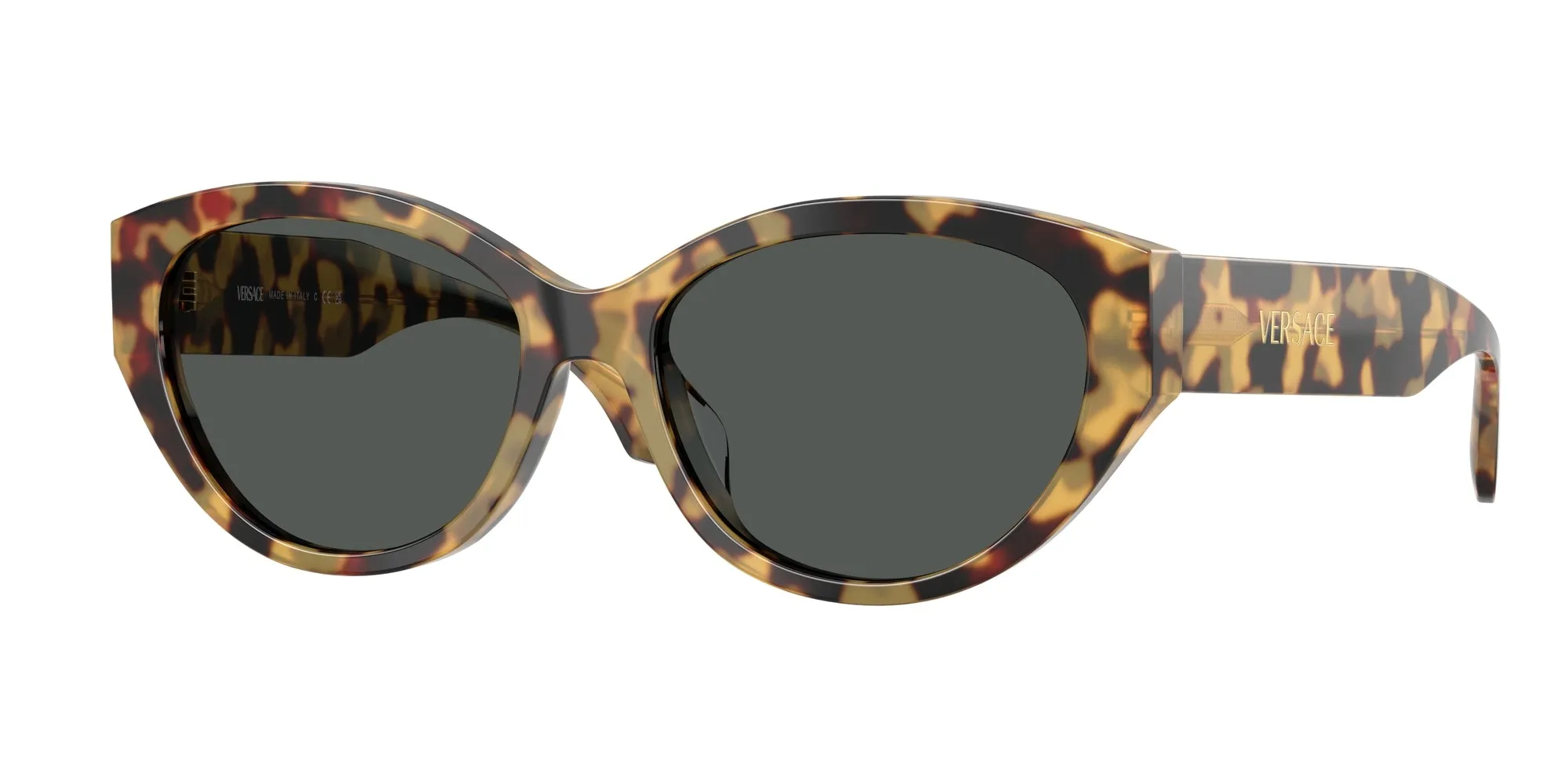Versace VE4495D 777/87 Occhiali da sole Acetato Tartaruga Grigio Rotonda Normale - immagine 1