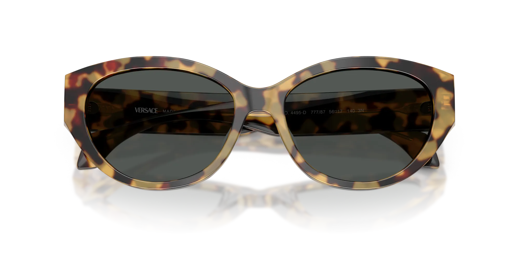 Versace VE4495D 777/87 Occhiali da sole Acetato Tartaruga Grigio Rotonda Normale - immagine 2