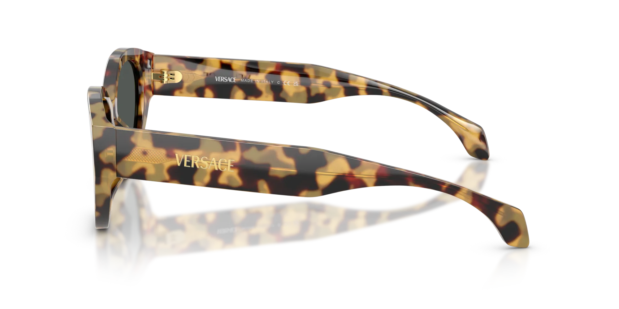 Versace VE4495D 777/87 Occhiali da sole Acetato Tartaruga Grigio Rotonda Normale - immagine 4