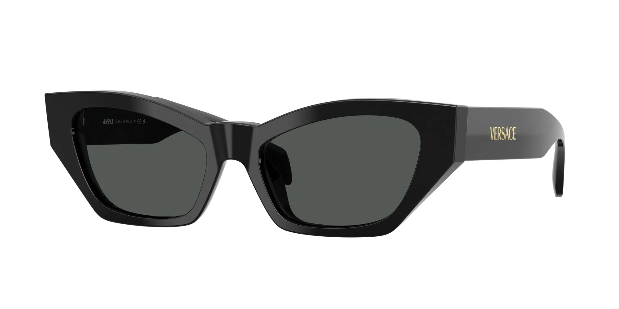 Versace VE4488U GB1/87 Occhiali da sole Acetato Nero Grigio Cat Eye Normale - immagine 1