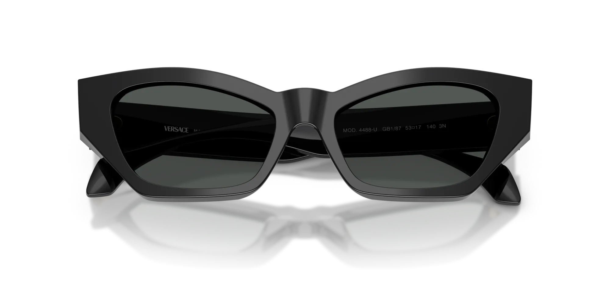 Versace VE4488U GB1/87 Occhiali da sole Acetato Nero Grigio Cat Eye Normale - immagine 2