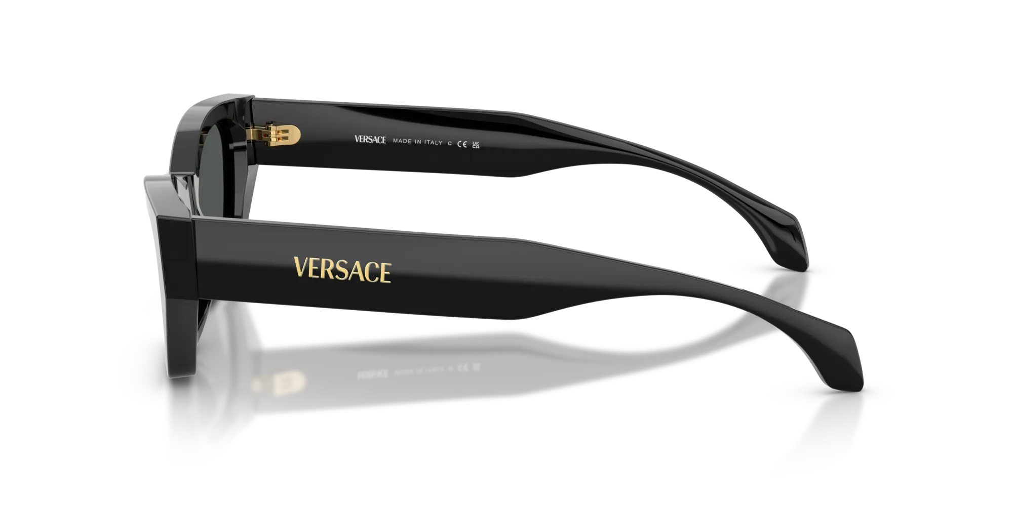 Versace VE4488U GB1/87 Occhiali da sole Acetato Nero Grigio Cat Eye Normale - immagine 4