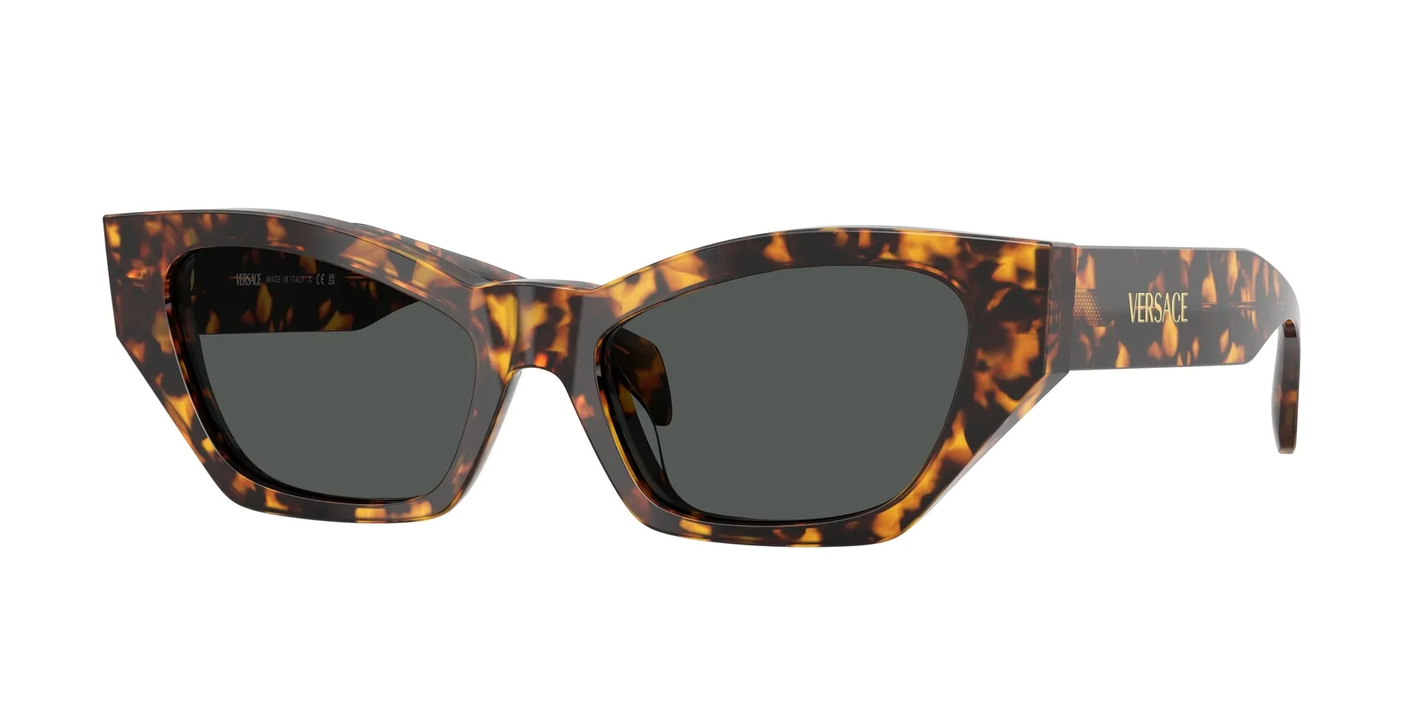 Versace VE4488U 551487 Occhiali da sole Acetato Tartaruga Grigio Cat Eye Normale - immagine 1