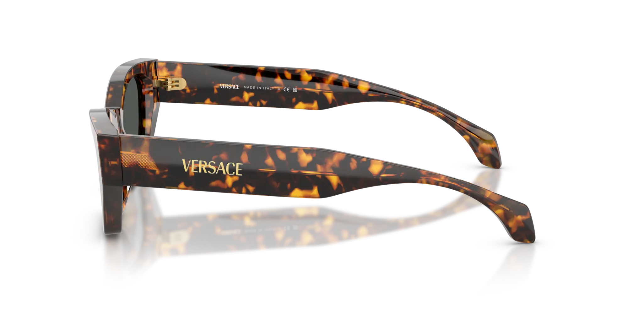 Versace VE4488U 551487 Occhiali da sole Acetato Tartaruga Grigio Cat Eye Normale - immagine 4