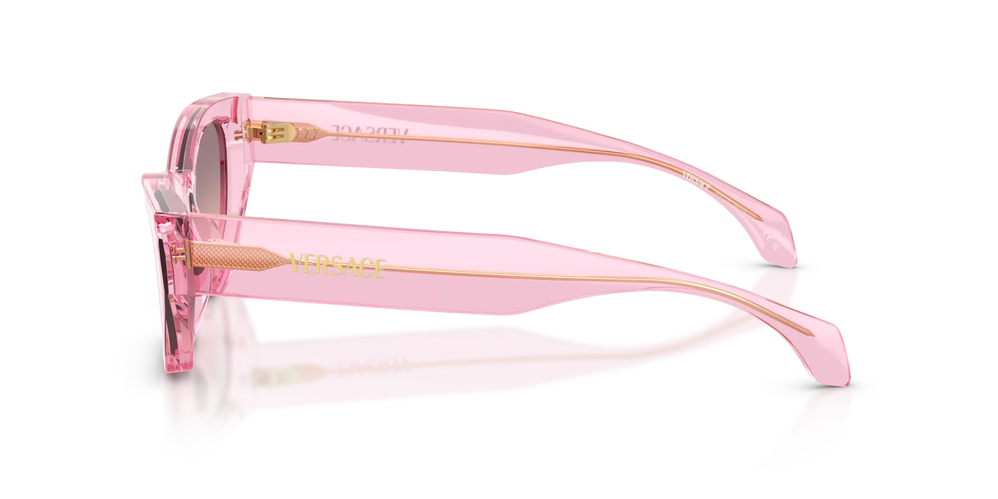 Versace VE4488U 53705M Occhiali da sole Acetato Rosa Rosa Cat Eye Normale Sfumato - immagine 4