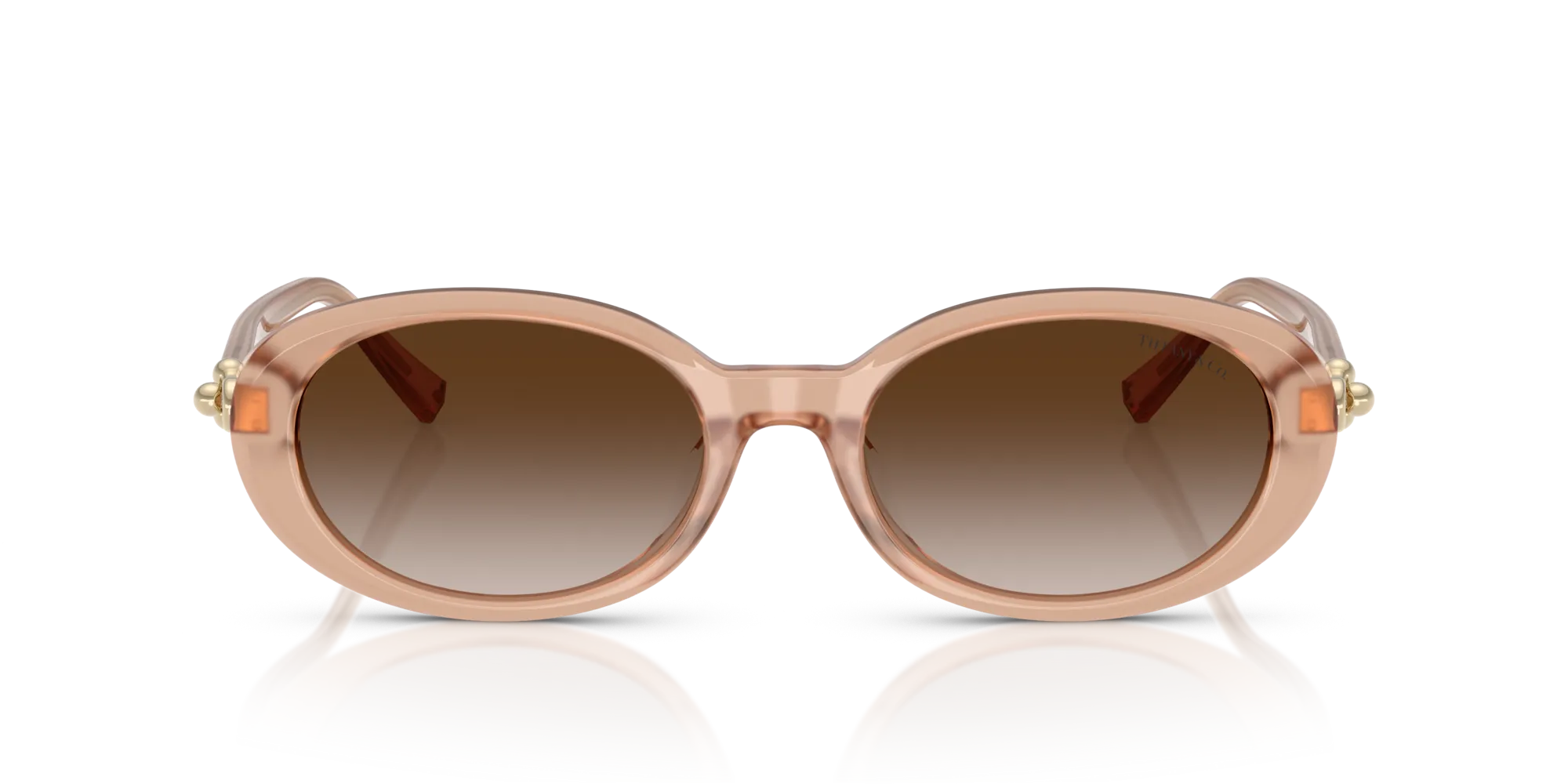 Tiffany TF4242D 82683B Occhiali da sole Acetato Rosa Marrone Rotonda Normale Sfumato - immagine 3