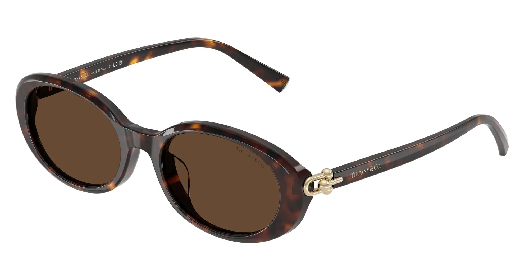Tiffany TF4242D 80153G Occhiali da sole Acetato Tartaruga Marrone Rotonda Normale - immagine 1