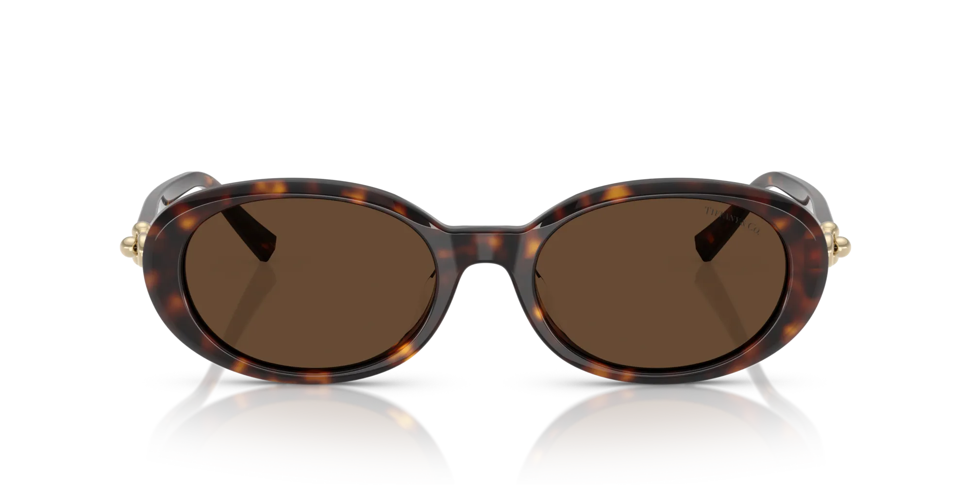 Tiffany TF4242D 80153G Occhiali da sole Acetato Tartaruga Marrone Rotonda Normale - immagine 3
