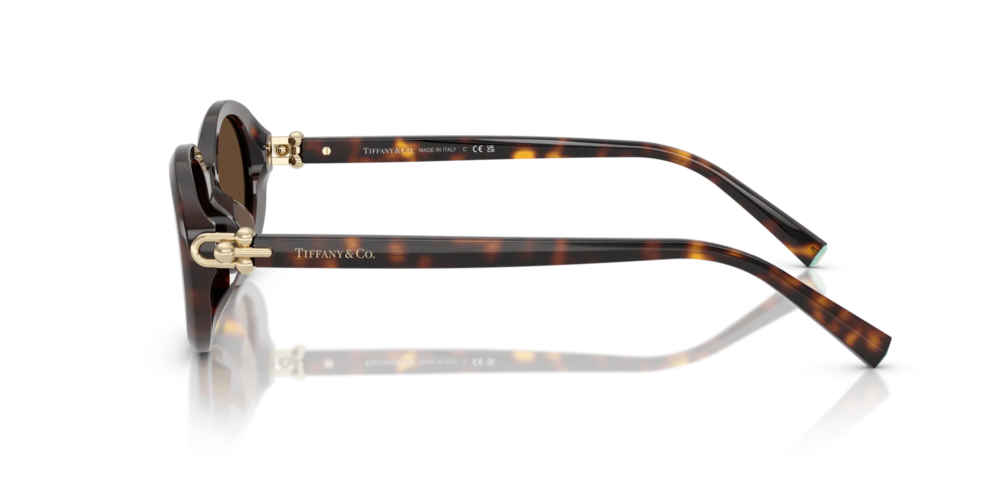 Tiffany TF4242D 80153G Occhiali da sole Acetato Tartaruga Marrone Rotonda Normale - immagine 4
