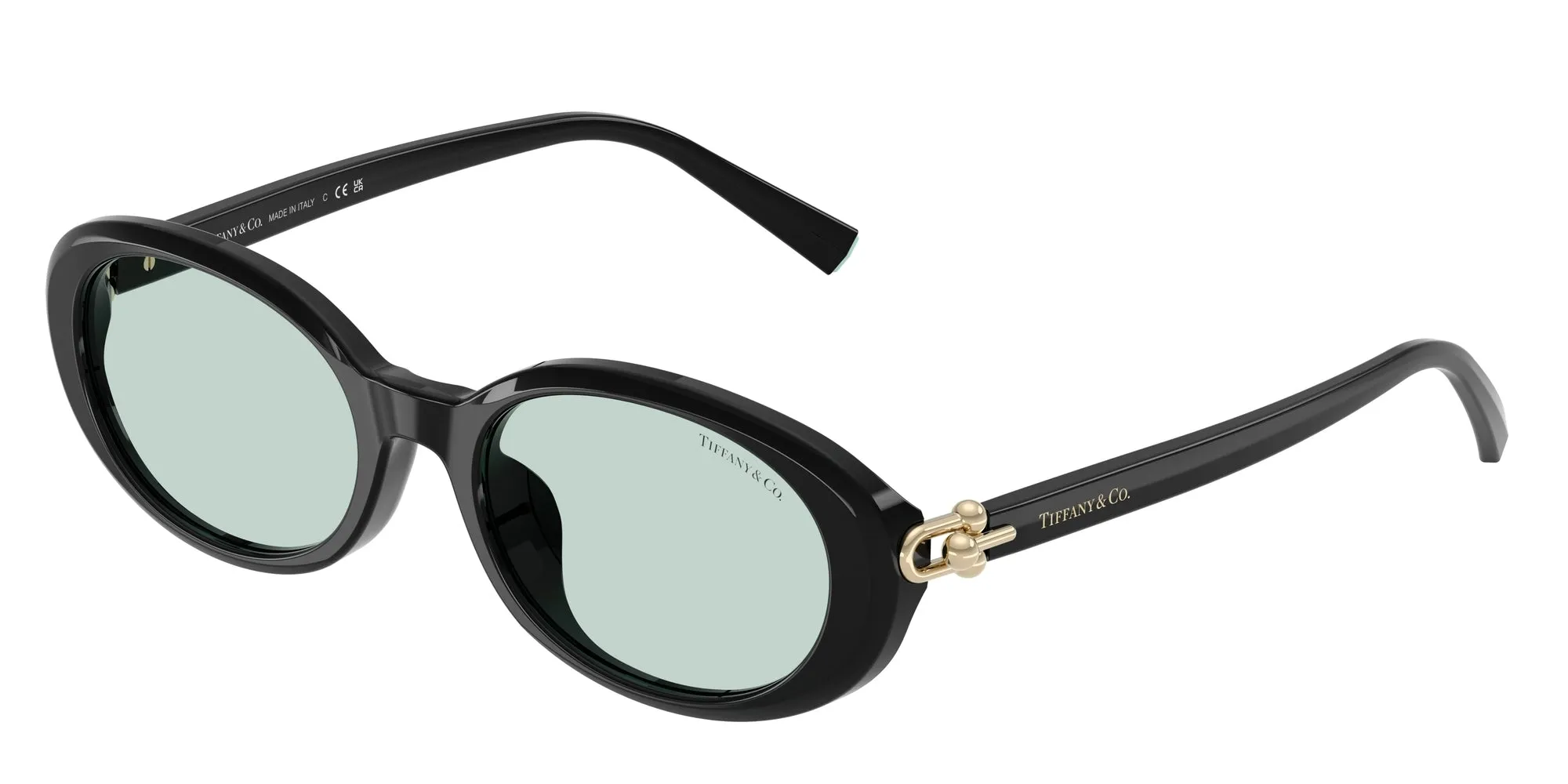 Tiffany TF4242D 8001D9 Occhiali da sole Acetato Nero Blu Rotonda Normale - immagine 1