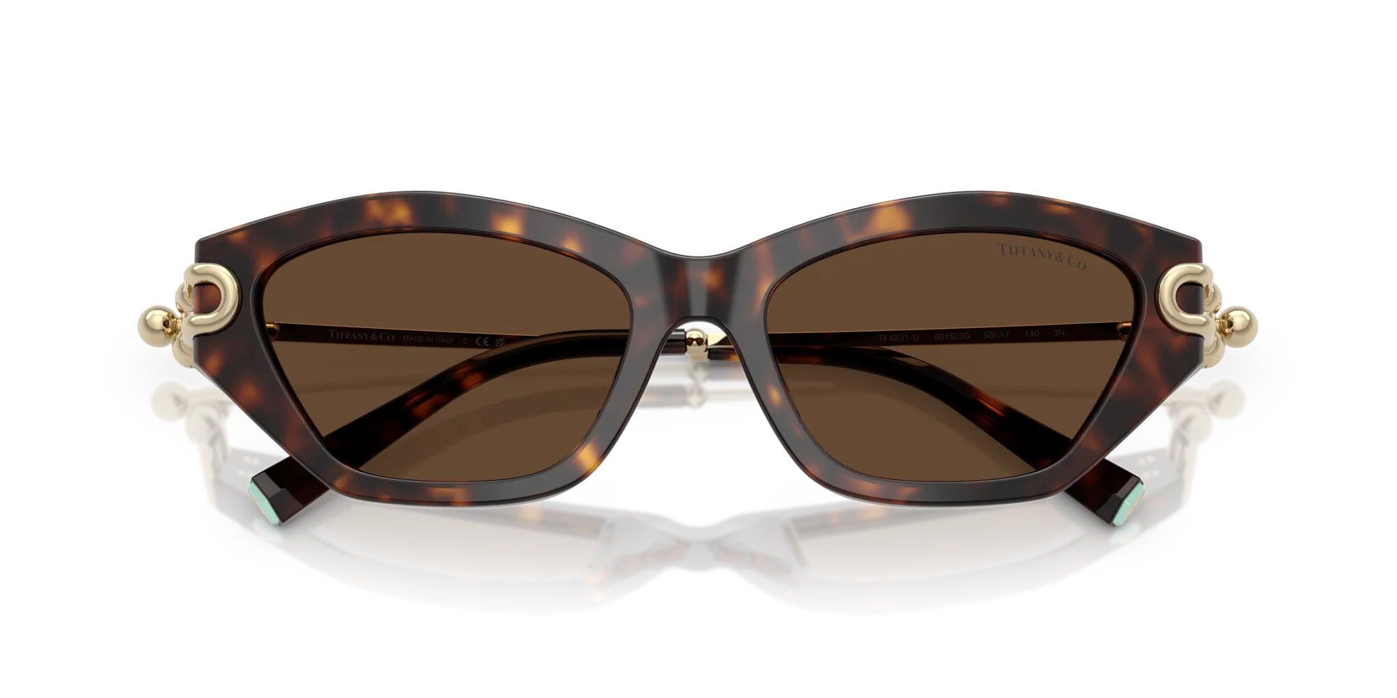 Tiffany TF4231U 80153G Occhiali da sole Acetato Tartaruga Marrone Cat Eye Normale - immagine 2