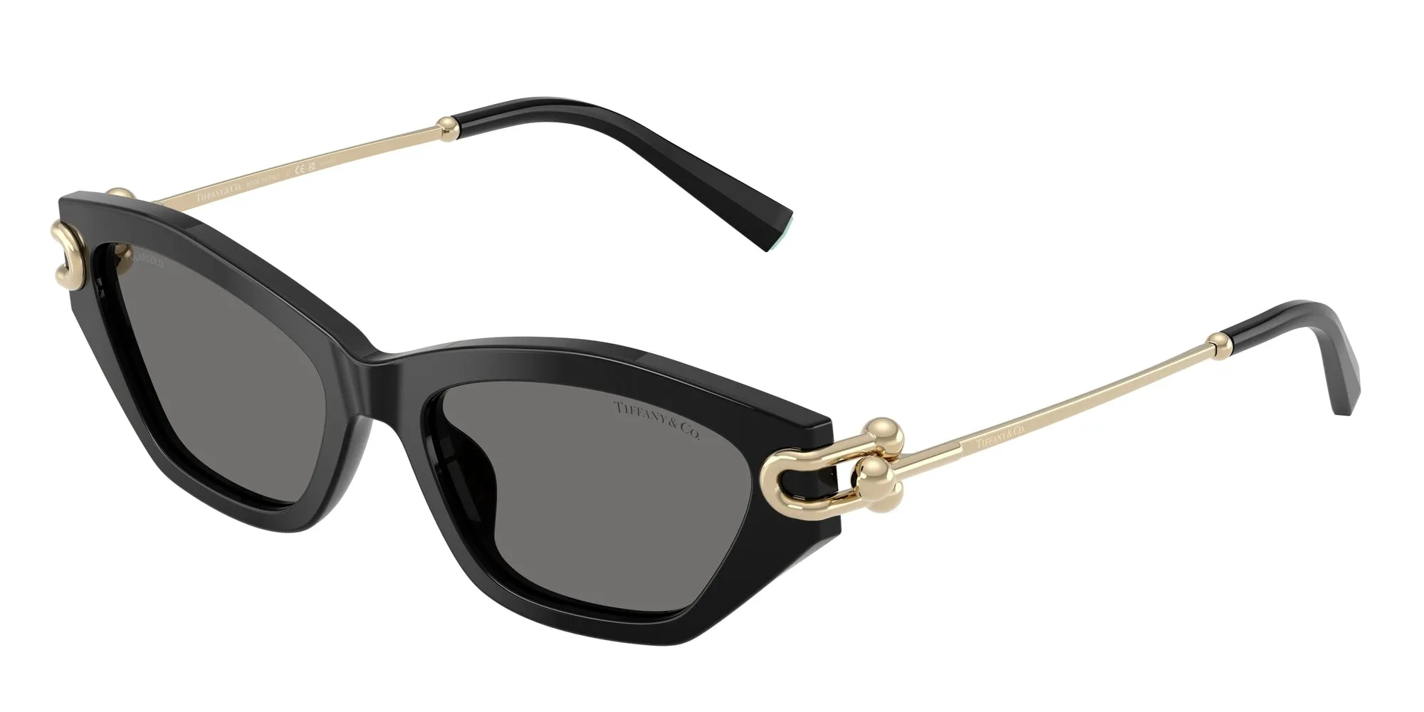 Tiffany TF4231U 800181 Occhiali da sole Acetato Nero Grigio Cat Eye Polarizzata - immagine 1