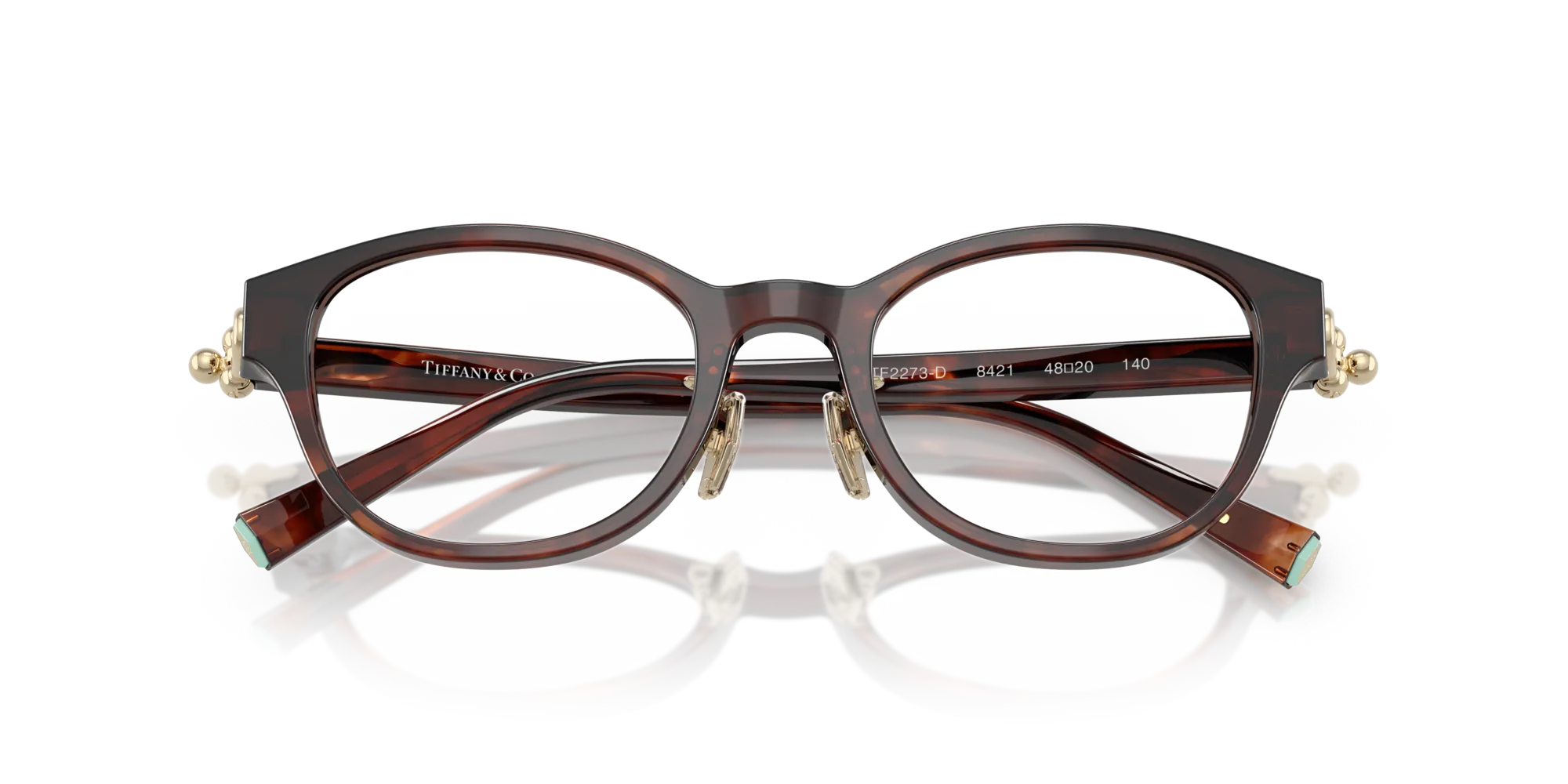 Tiffany TF2273D 8421 Montature da vista Acetato Marrone Rotonda Normale - immagine 2